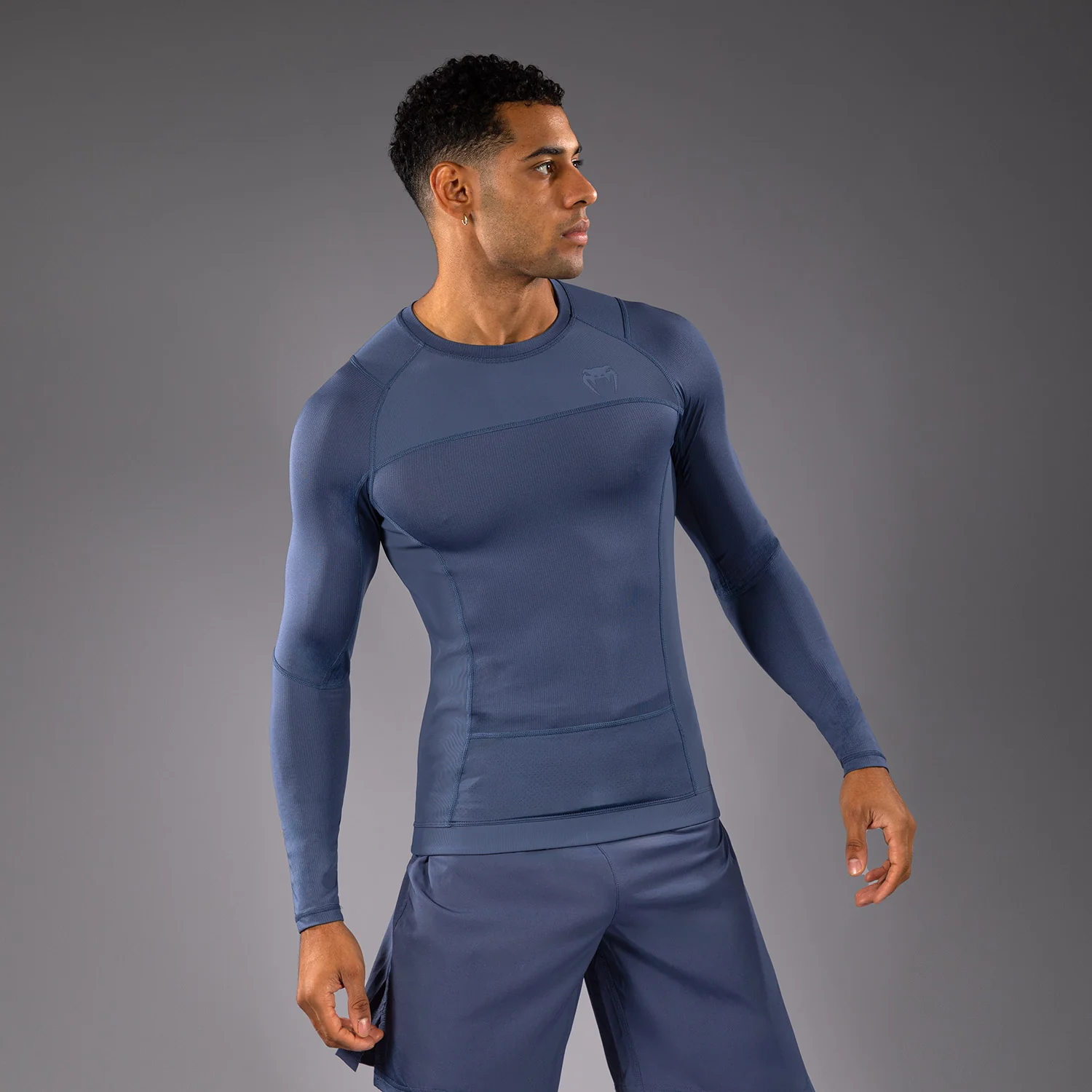 Venum G-Fit Air Men's Long Sleeve Rashguard - Foggy Blue - Image 3