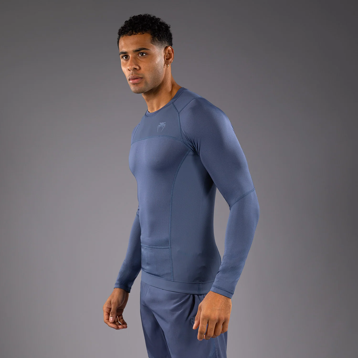 Venum G-Fit Air Men's Long Sleeve Rashguard - Foggy Blue - Image 4
