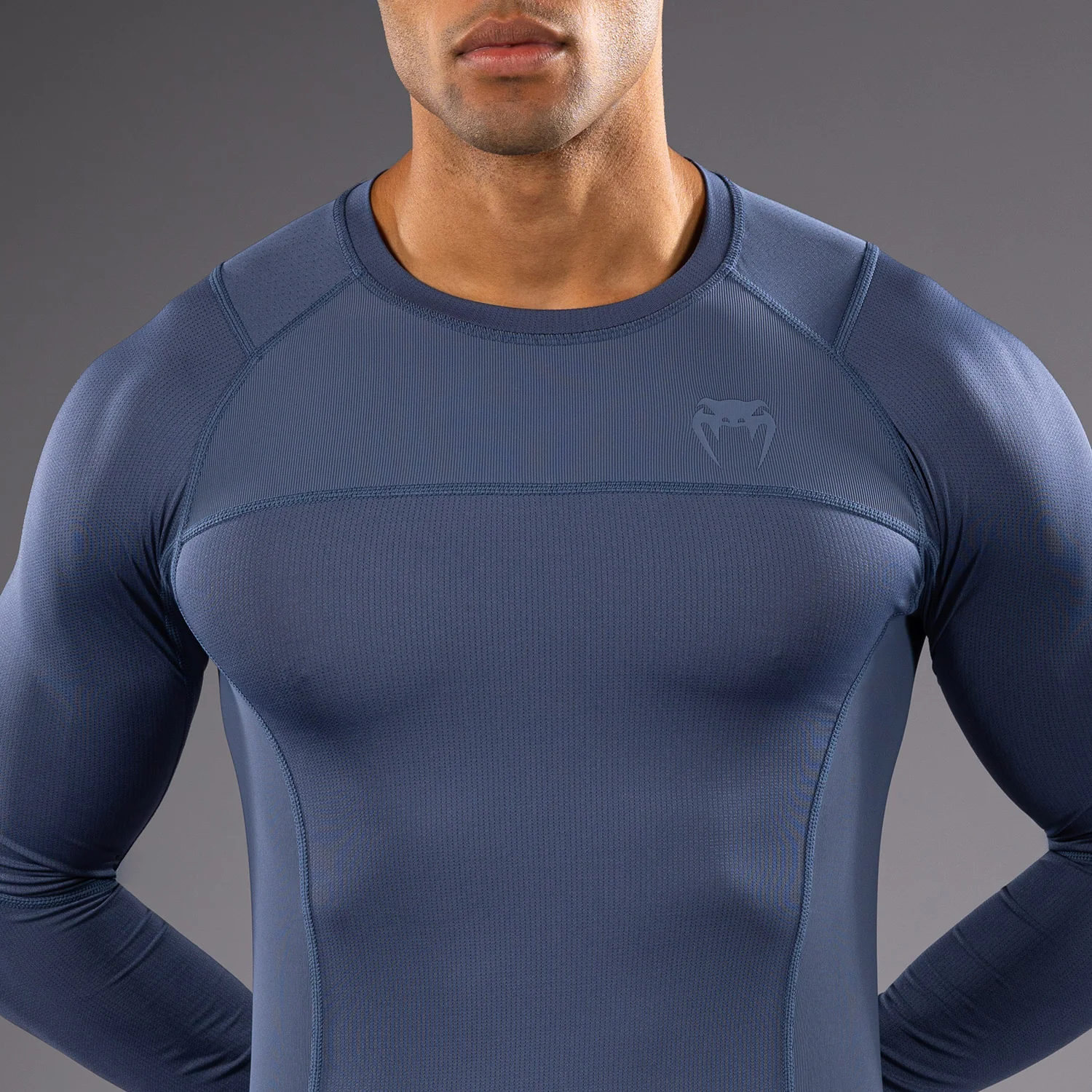 Venum G-Fit Air Men's Long Sleeve Rashguard - Foggy Blue - Image 6