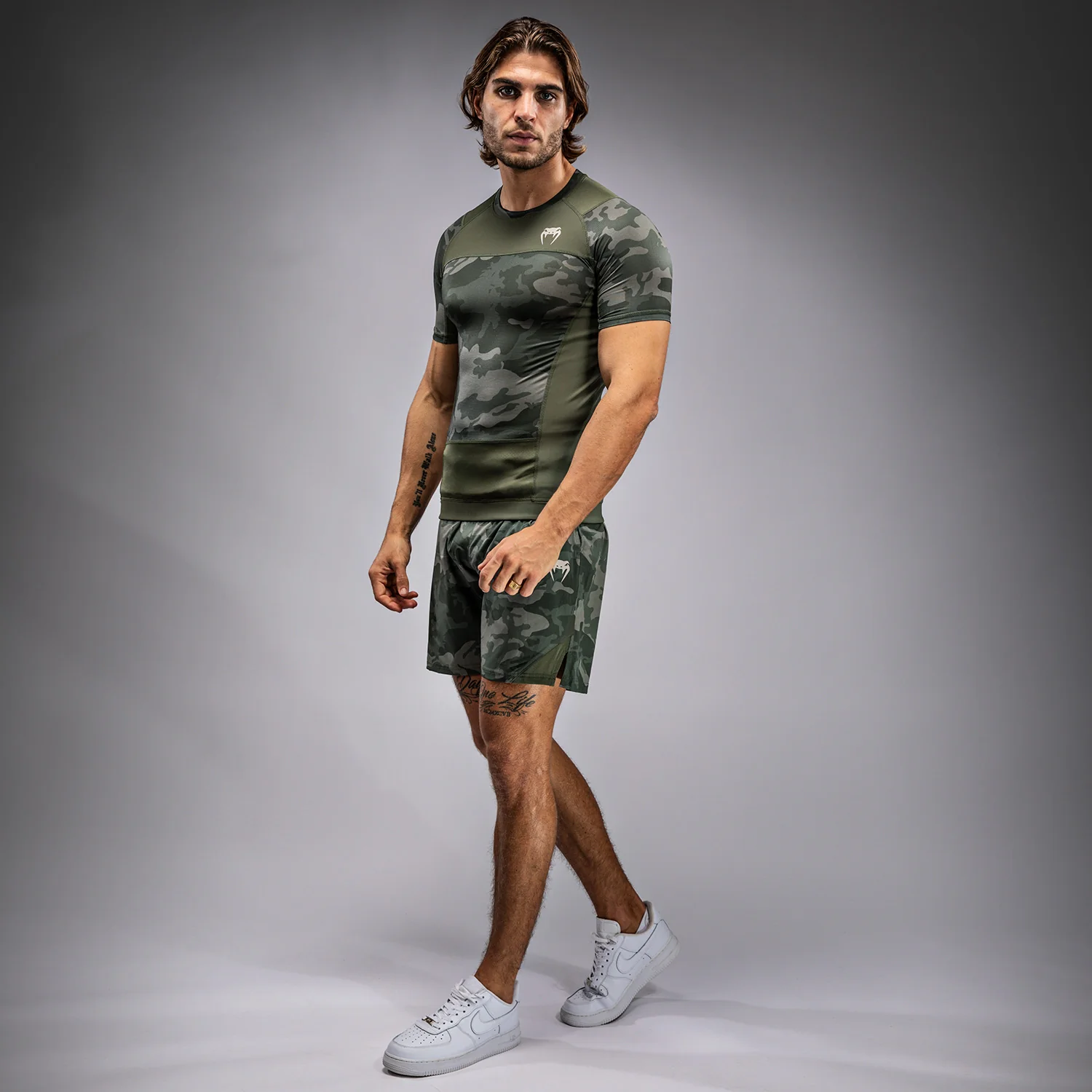 Venum G-Fit Air Men's Short Sleeve Rashguard - Army Camo - Image 2
