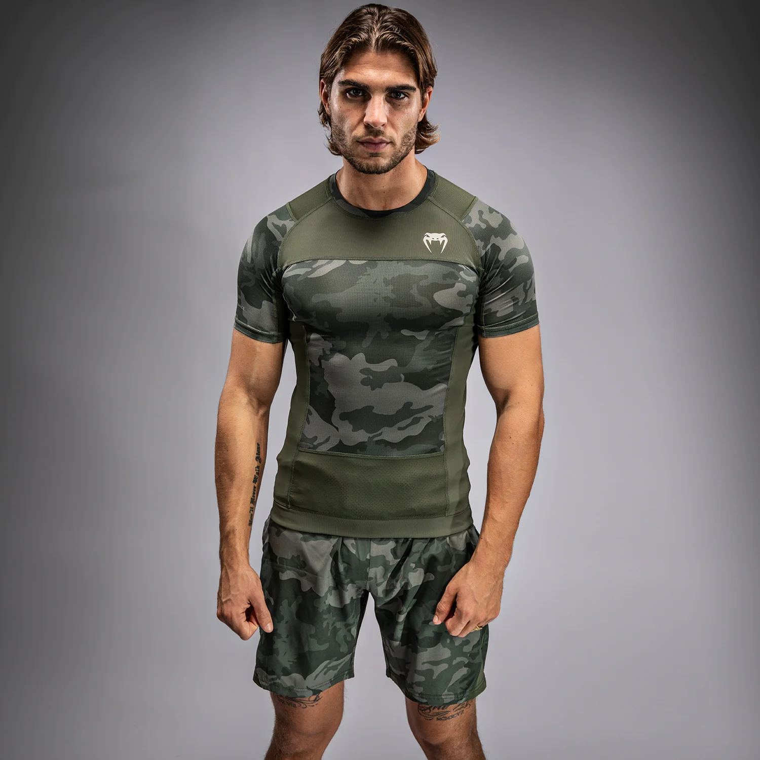 Venum G-Fit Air Men's Short Sleeve Rashguard - Army Camo - Image 5