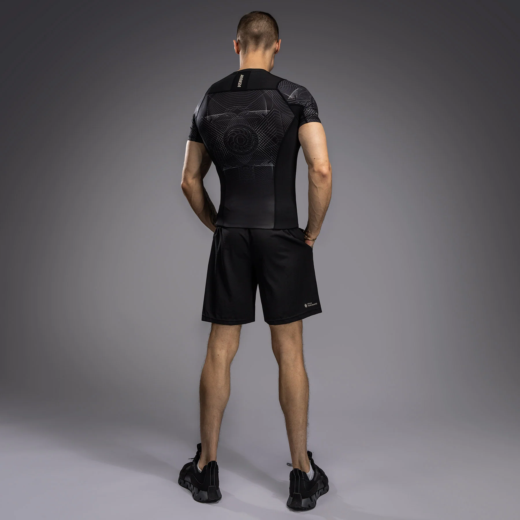 Venum G-Fit Air Men's Short Sleeve Rashguard - Deep Black/Desert Sand - Image 5