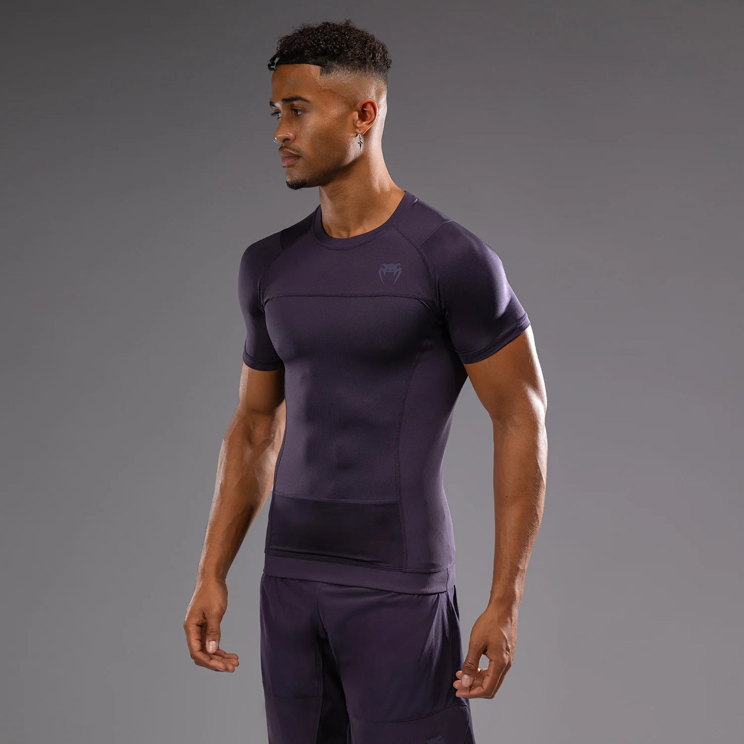 Venum G-Fit Air Men's Short Sleeve Rashguard - Deep Purple - Image 2