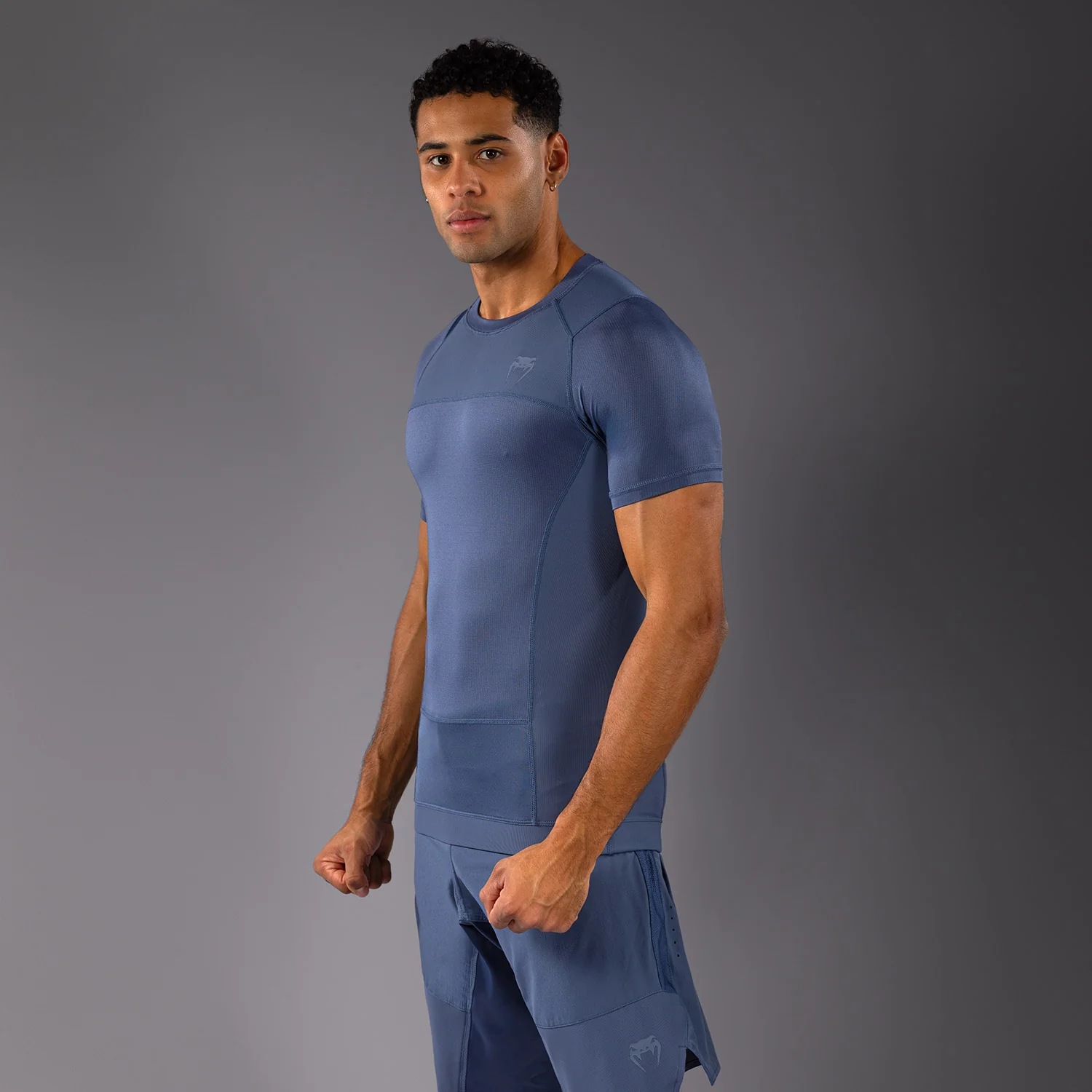 Venum G-Fit Air Men's Short Sleeve Rashguard - Foggy Blue - Image 2
