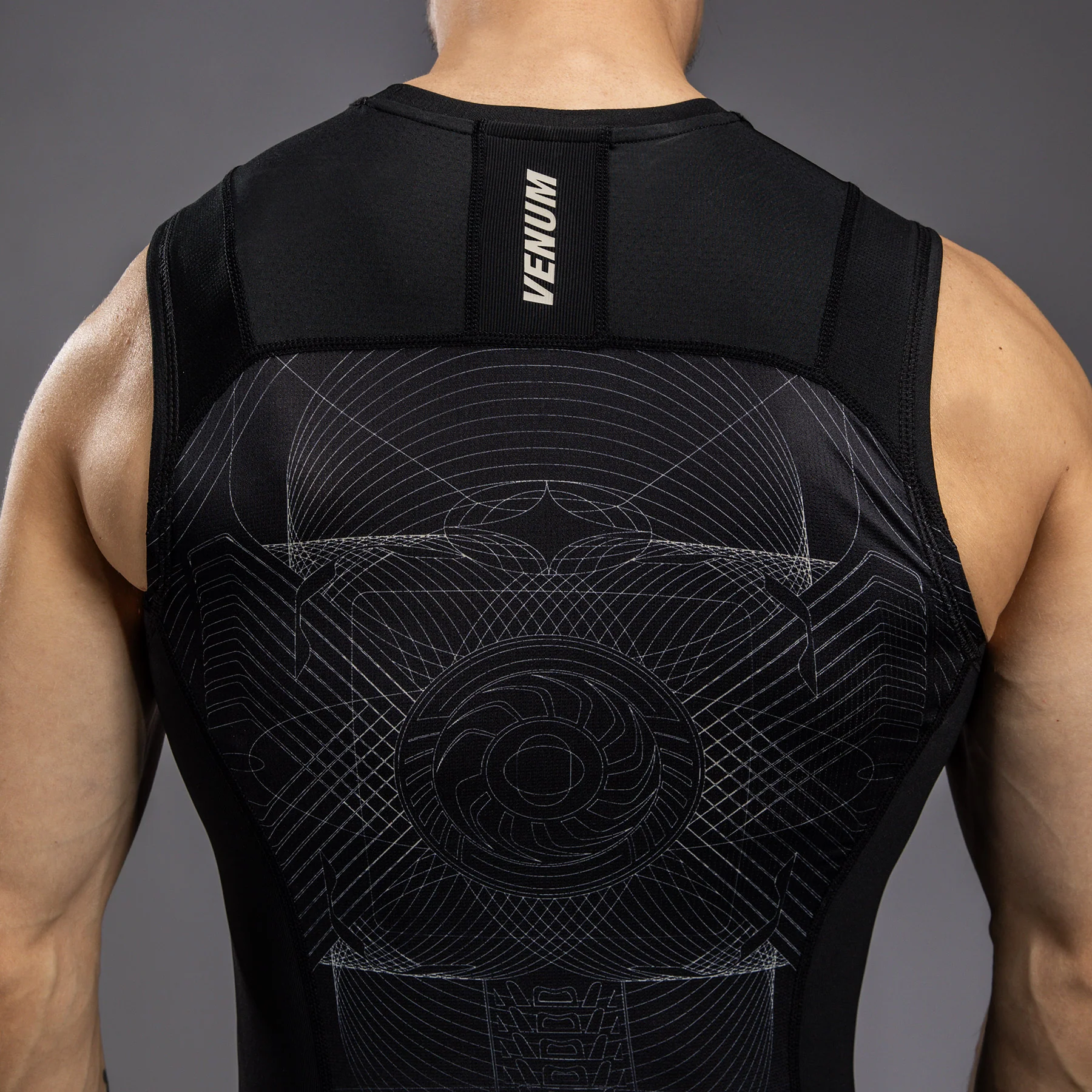 Venum G-Fit Air Men's Sleeveless Rashguard - Deep Black/Desert Sand - Image 7