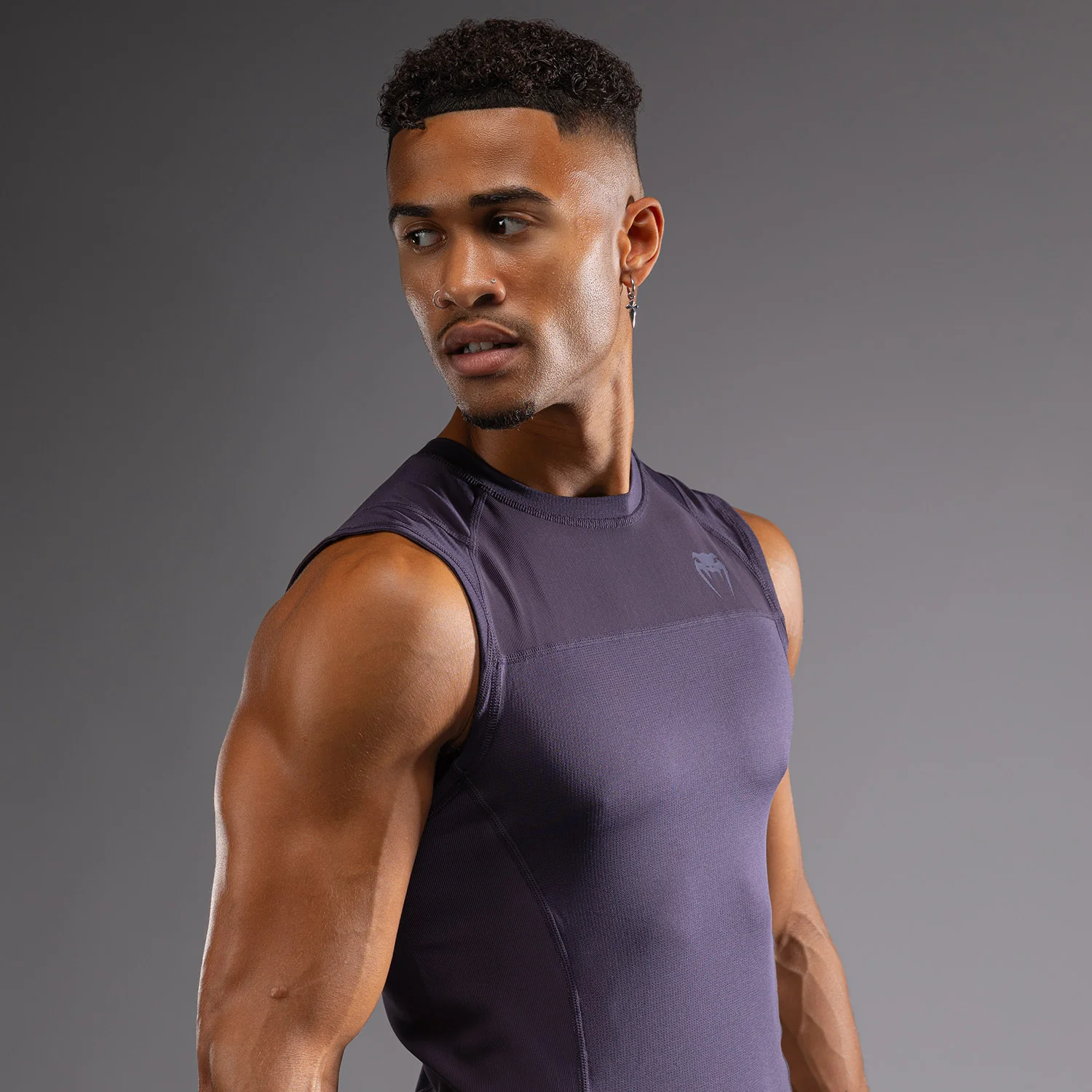 Venum G-Fit Air Men's Sleeveless Rashguard - Deep Purple - Image 2