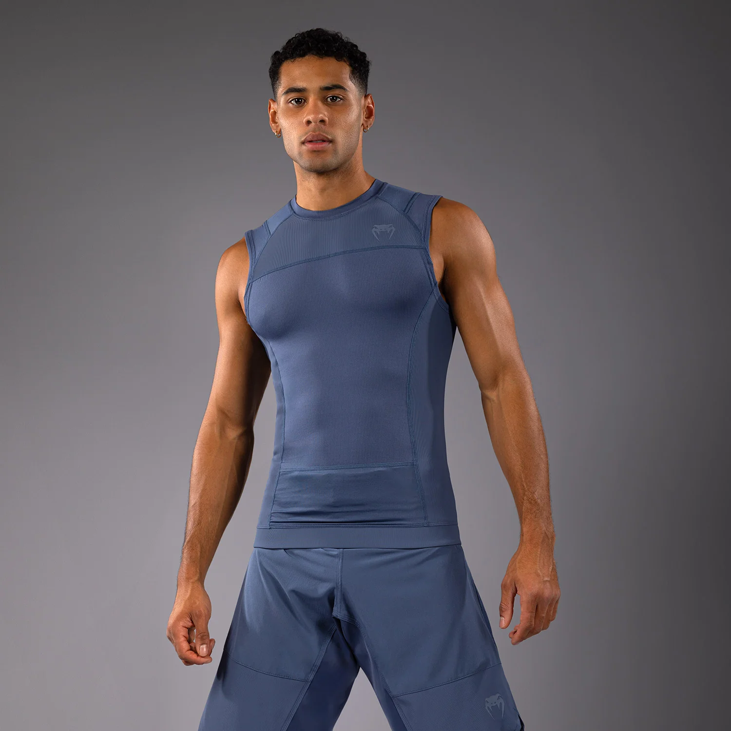 Venum G-Fit Air Men's Sleeveless Rashguard - Foggy Blue - Image 3