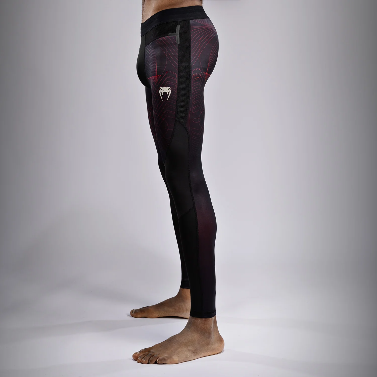 Venum G-Fit Air Men's Spats - Deep Black/Fire Red - Image 2