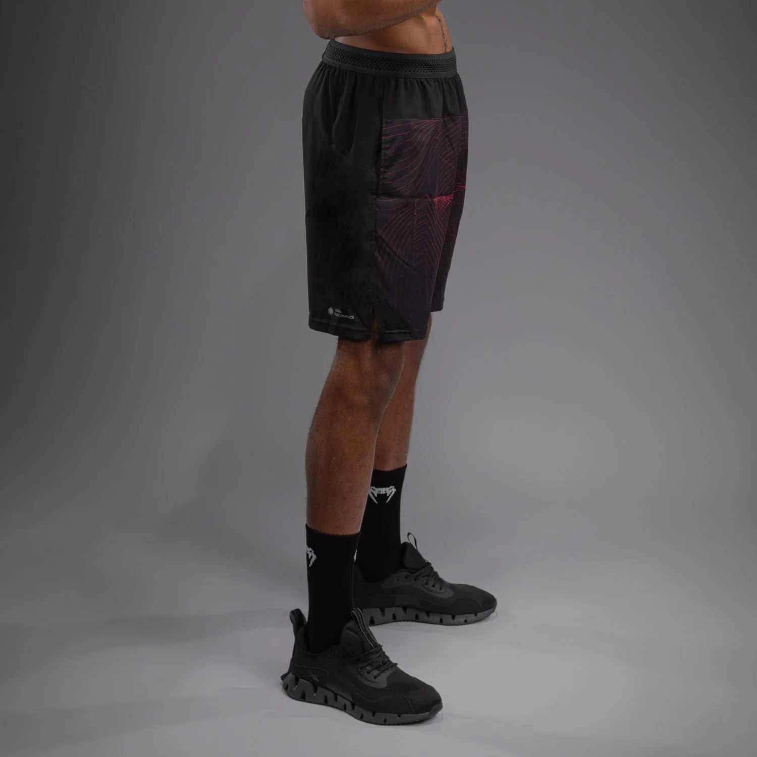 Venum G-Fit Air Men's Training Shorts - Deep Black/Fire Red - Image 4