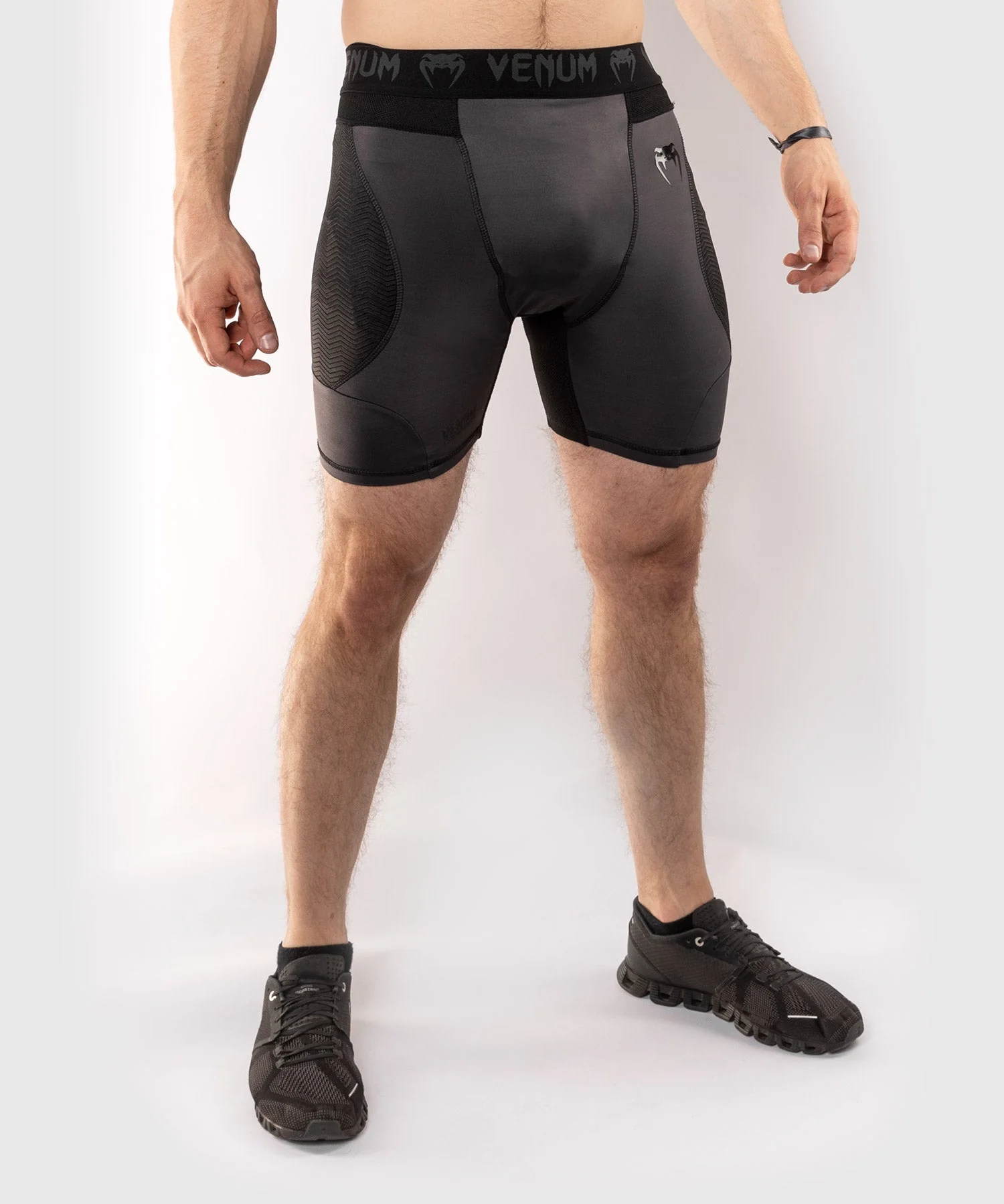 Venum G-Fit Compression Shorts - Grey/Black - Image 7