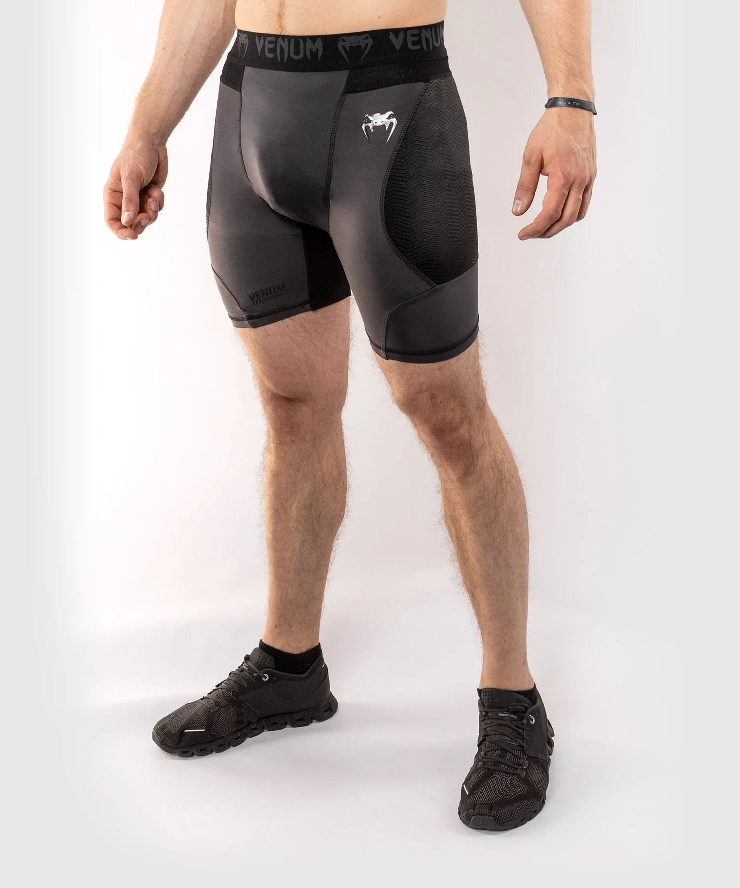 Venum G-Fit Compression Shorts - Grey/Black - Image 8