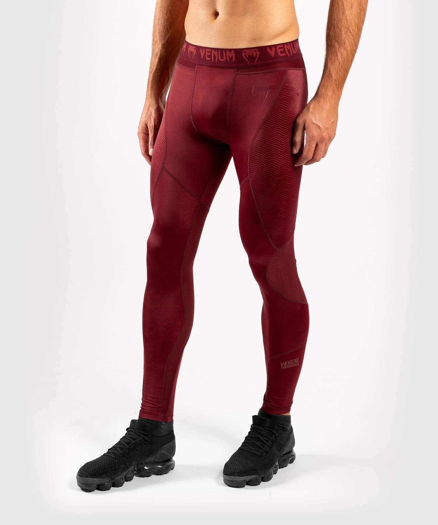 Venum G-Fit Compression Tights - Burgundy - Image 2