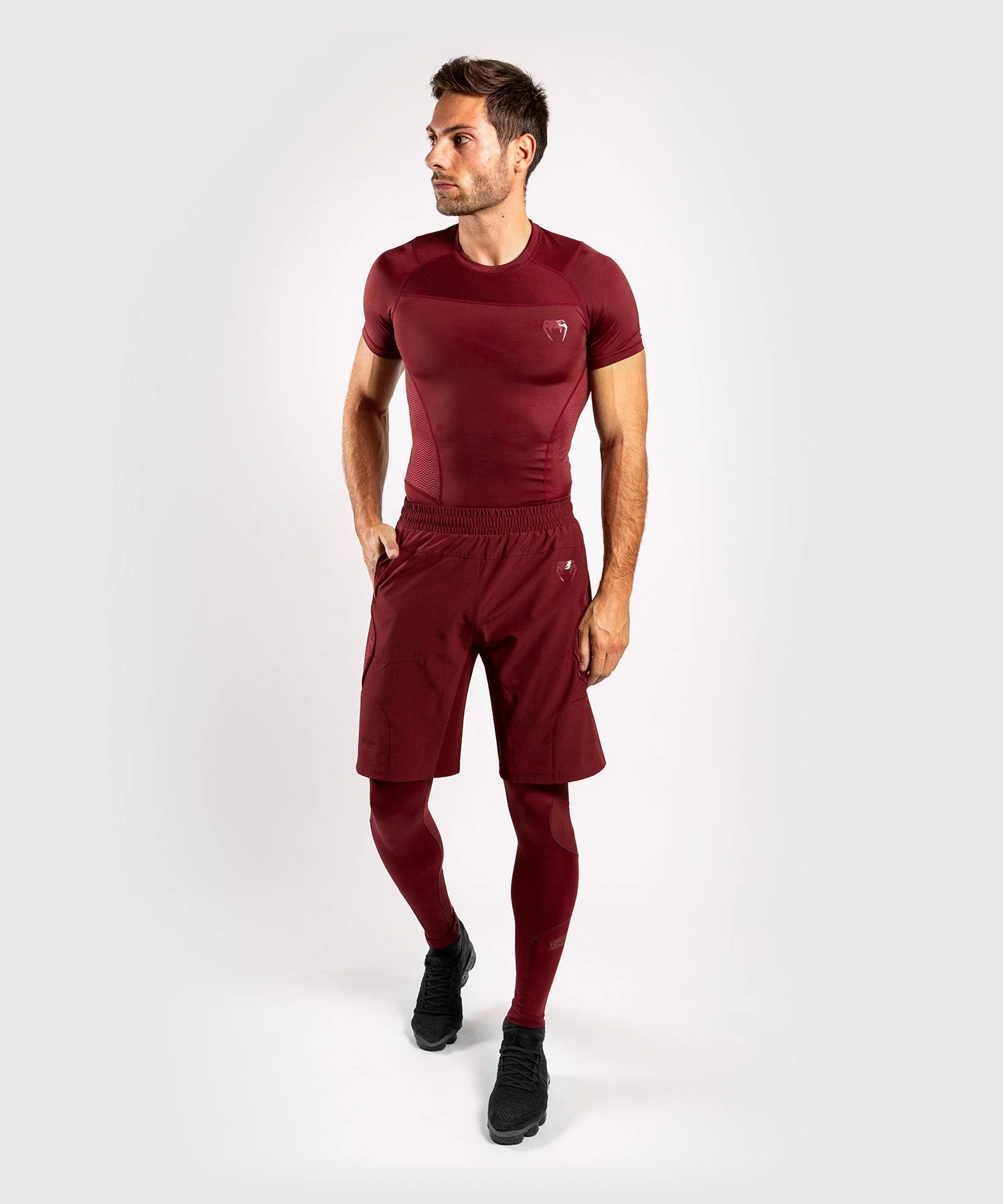 Venum G-Fit Compression Tights - Burgundy - Image 5