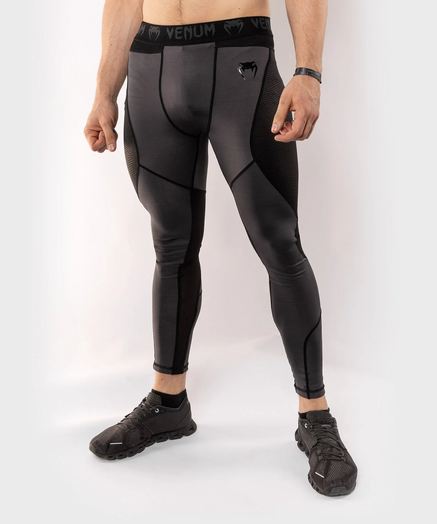 Venum G-Fit Compression Tights - Grey/Black - Image 2