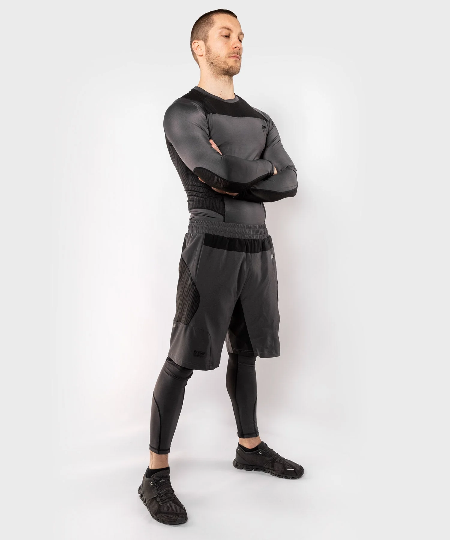 Venum G-Fit Compression Tights - Grey/Black - Image 8