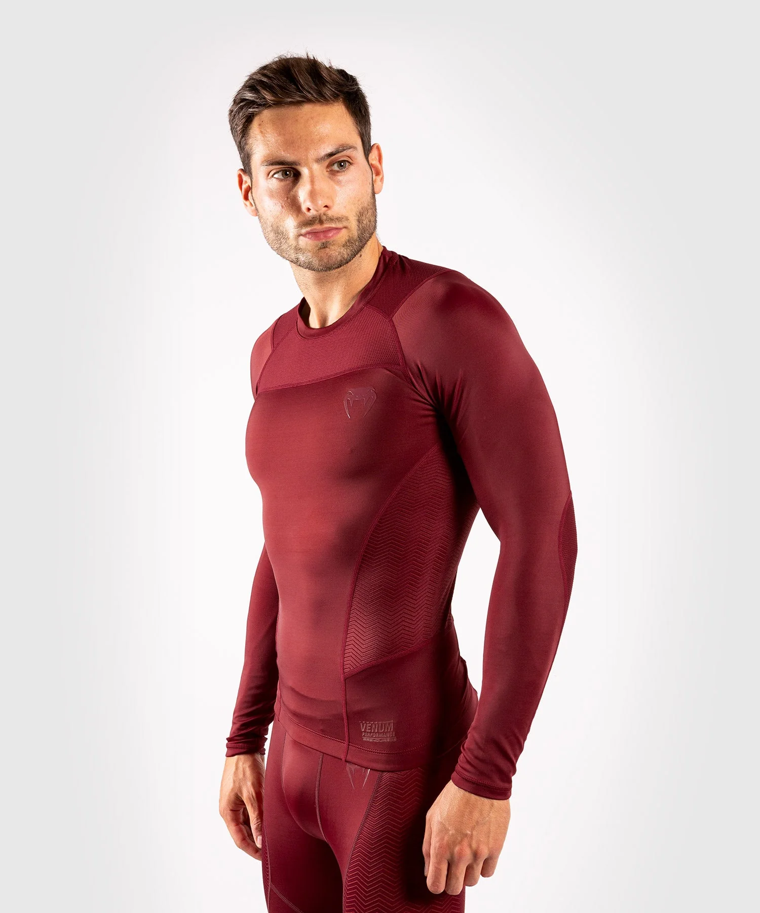 Venum G-Fit Rashguard - Long Sleeves - Burgundy - Image 2