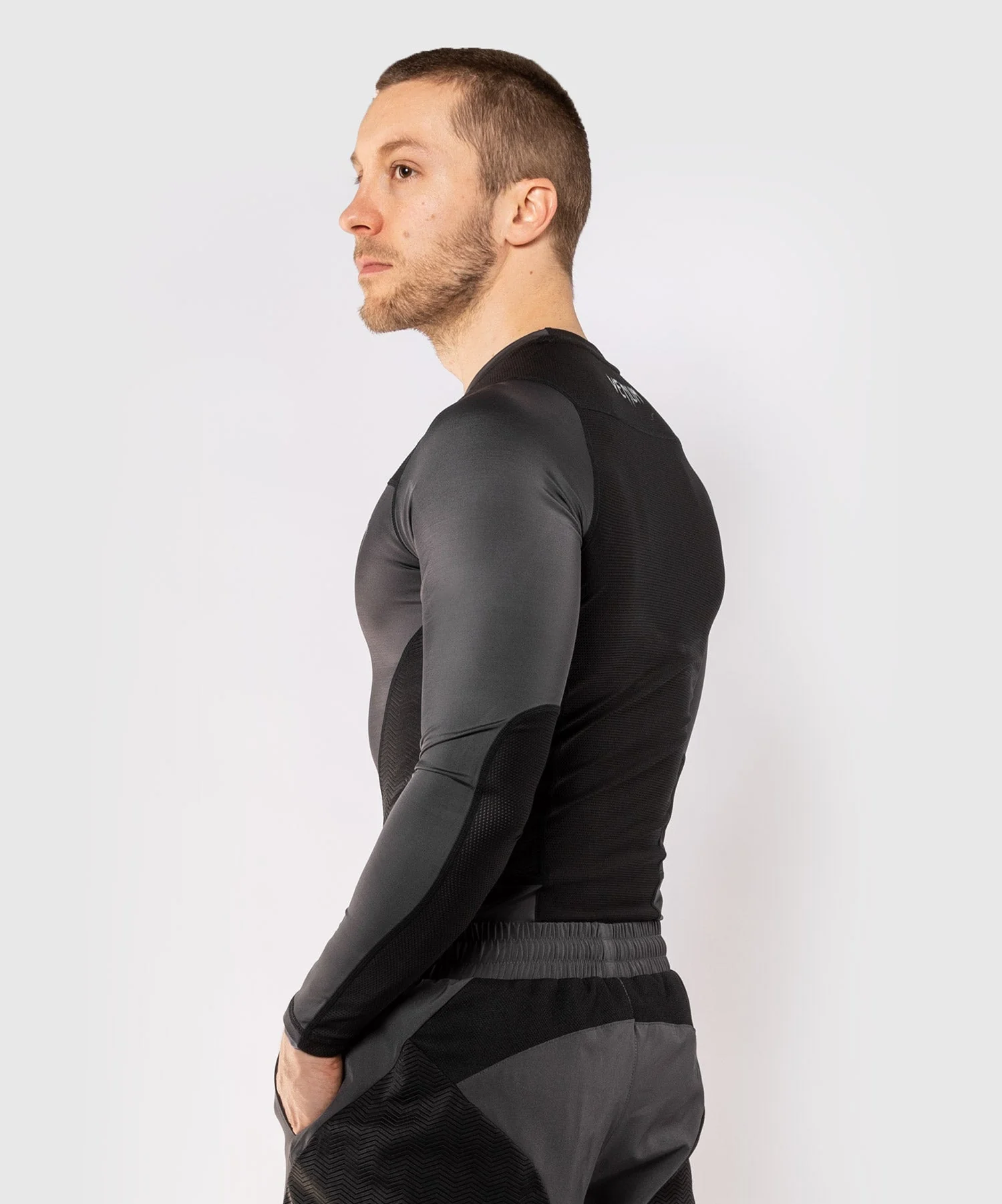 Venum G-Fit Rashguard - Long Sleeves - Grey/Black - Image 13