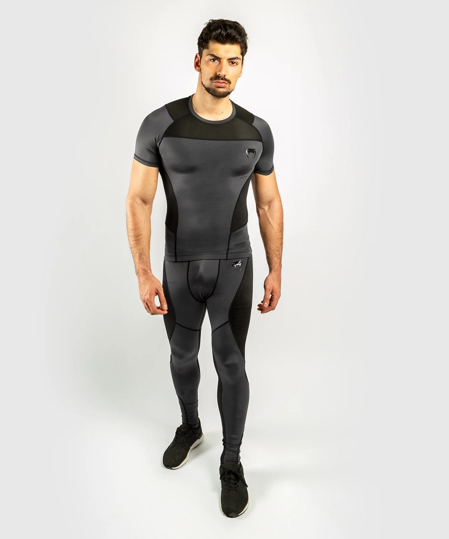 Venum G-Fit Rashguard - Short Sleeves - Grey/Black - Image 8