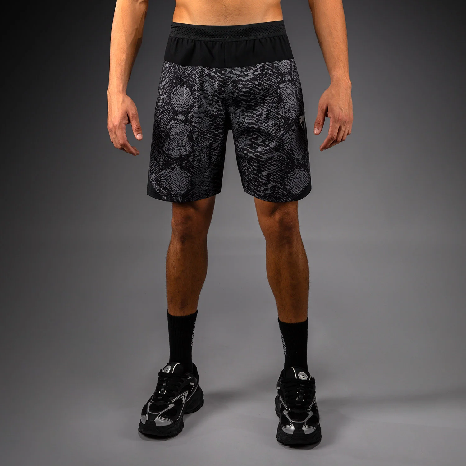 Venum G-Fit Scales Training Shorts - Black/ Charcoal Grey - Image 2