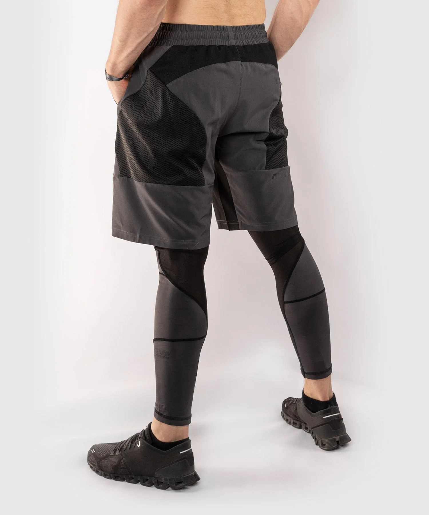 Venum G-Fit Training Shorts - Grey/Black - Image 13
