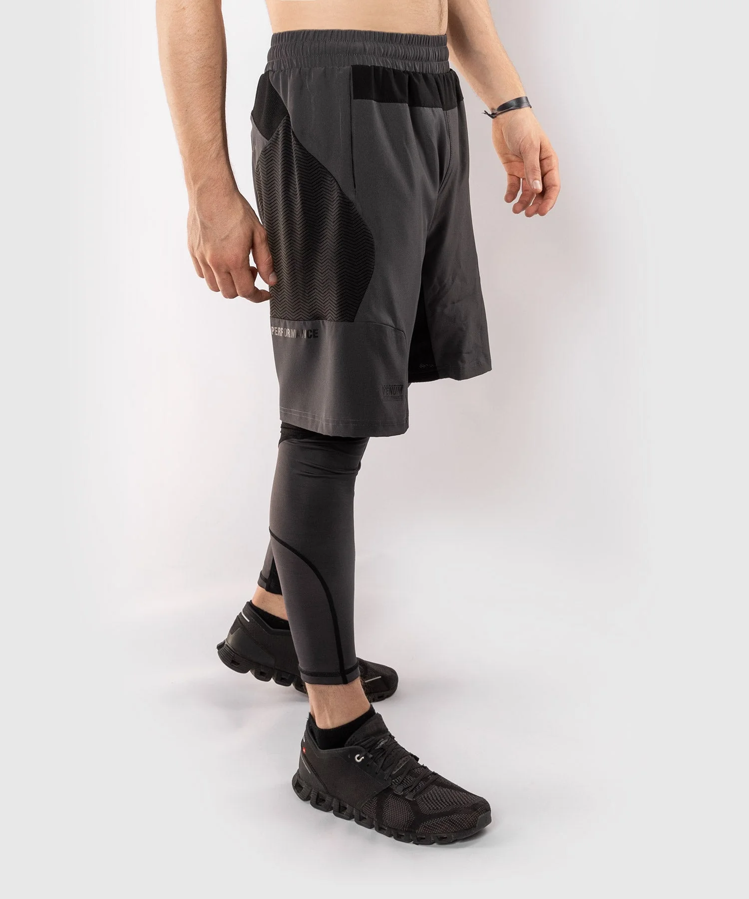 Venum G-Fit Training Shorts - Grey/Black - Image 15
