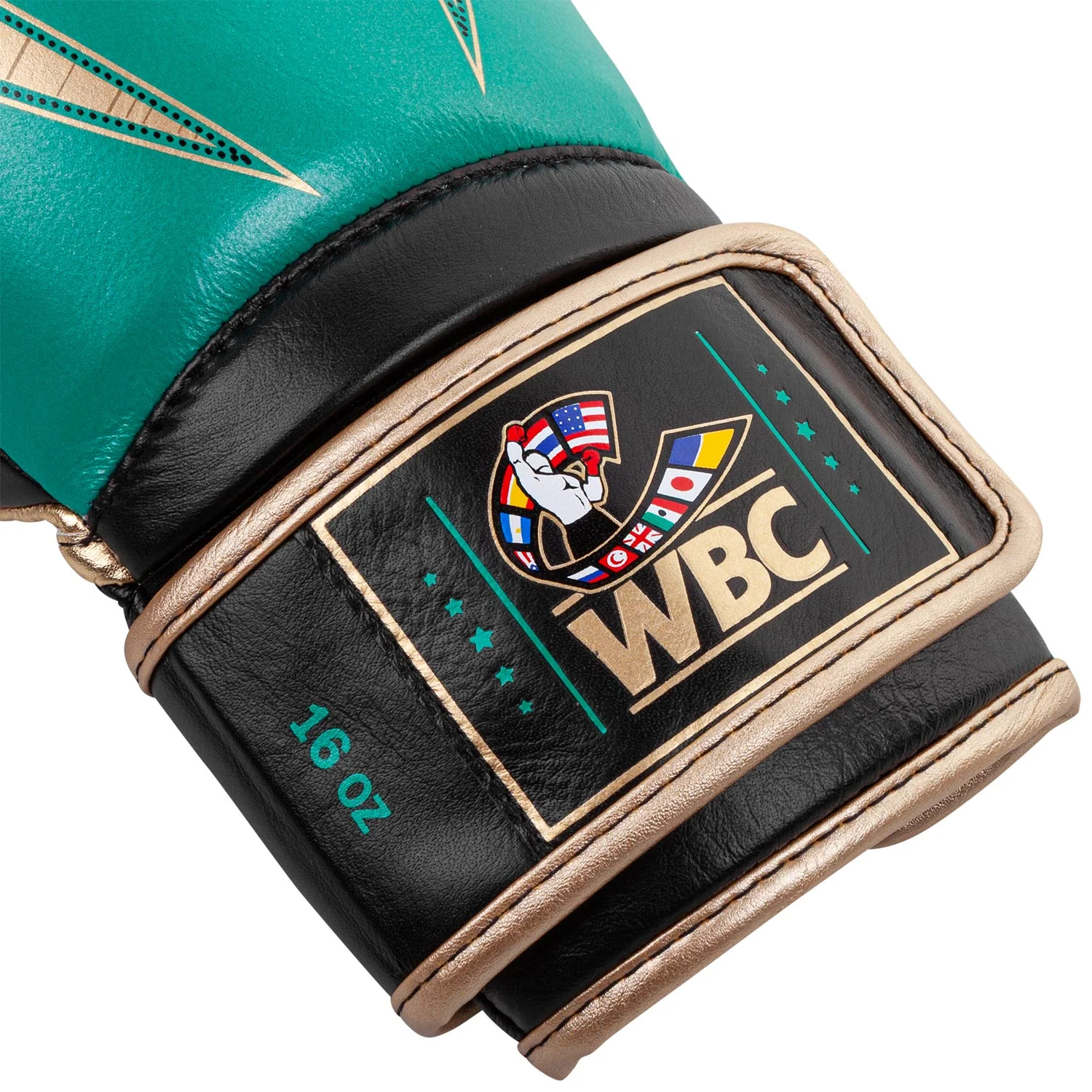 Venum Giant 2.0 Pro Boxing Gloves WBC Limited Edition - Velcro - Green Metallic/Gold - Image 4