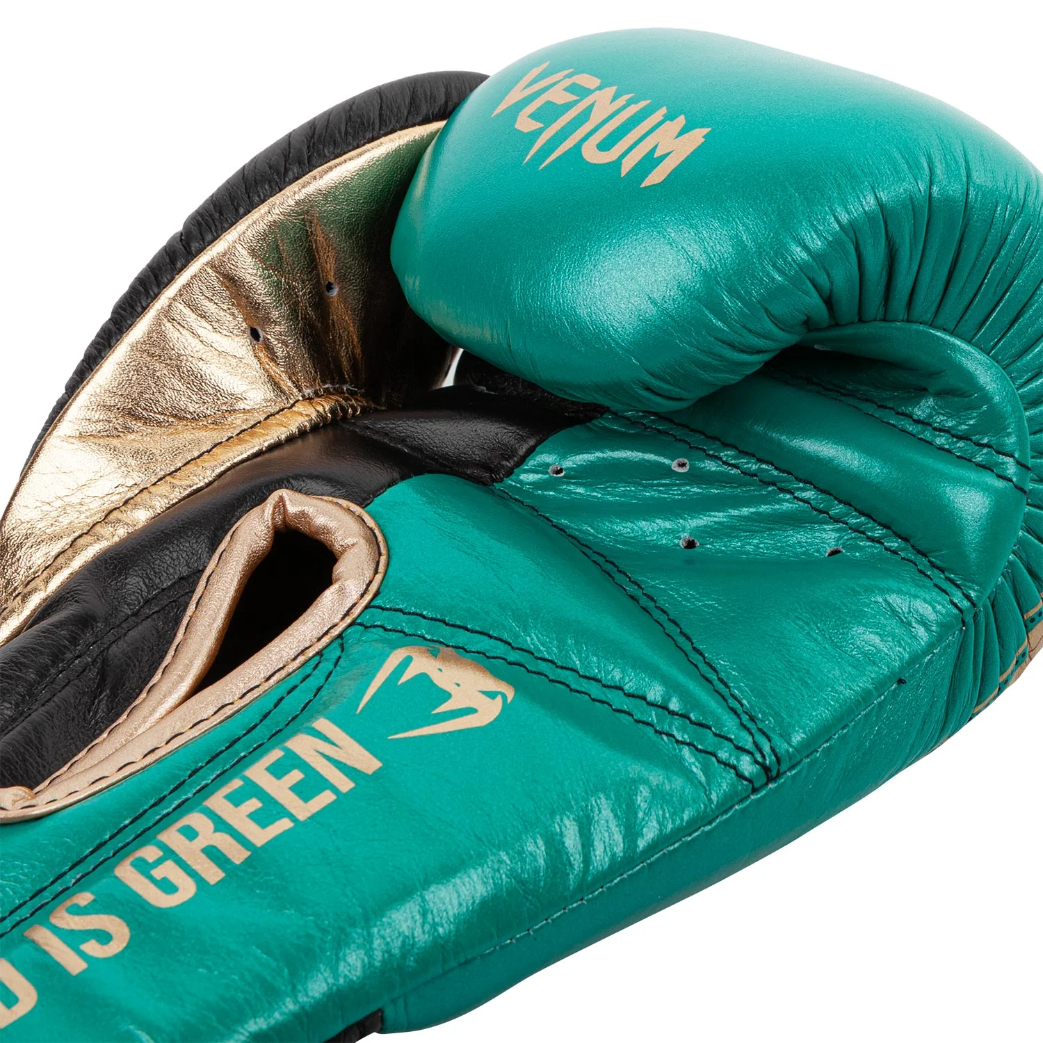 Venum Giant 2.0 Pro Boxing Gloves WBC Limited Edition - Velcro - Green Metallic/Gold - Image 7