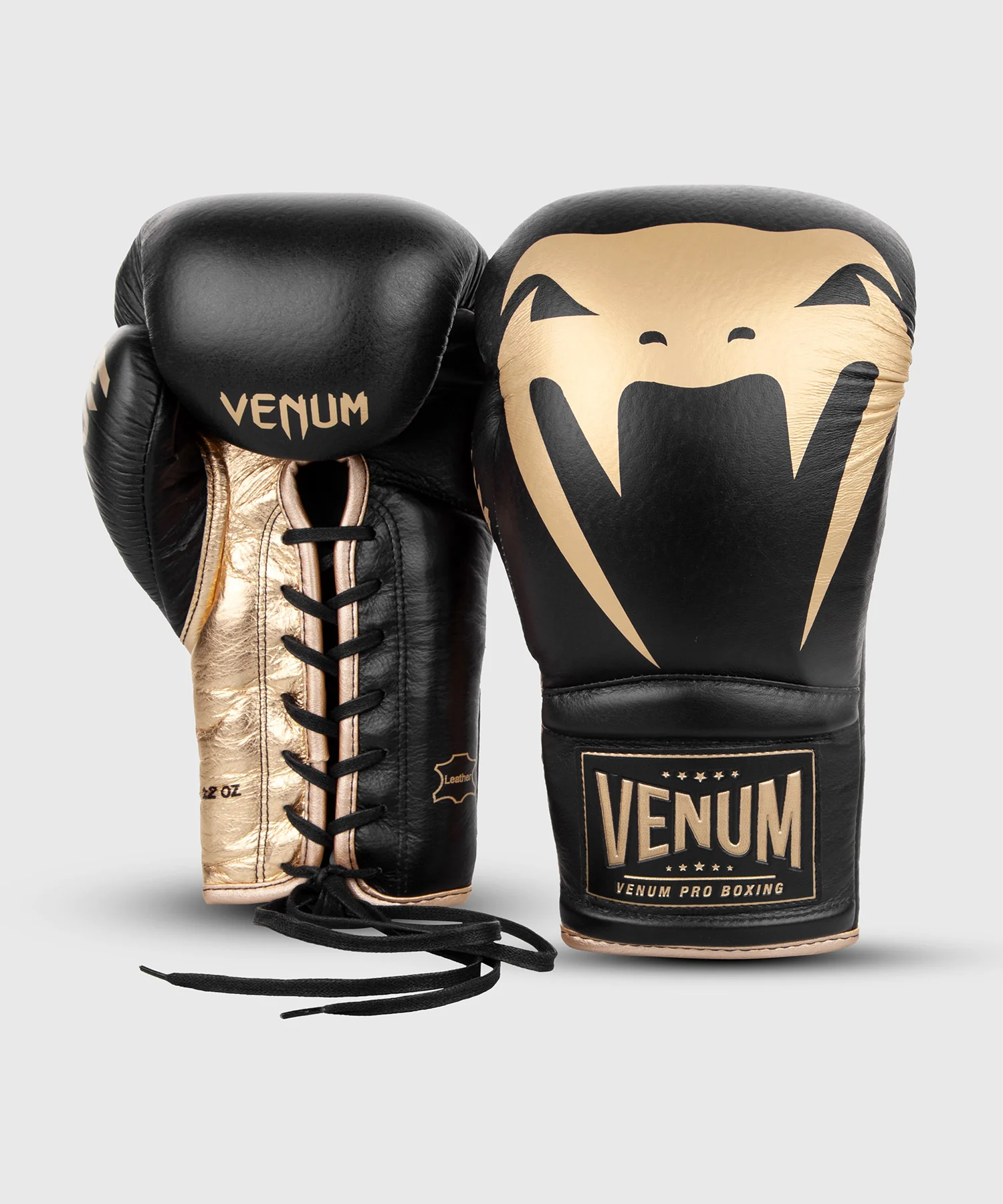 Venum Giant 2.0 Pro Boxing Gloves - With Laces - Black/Gold - Image 3