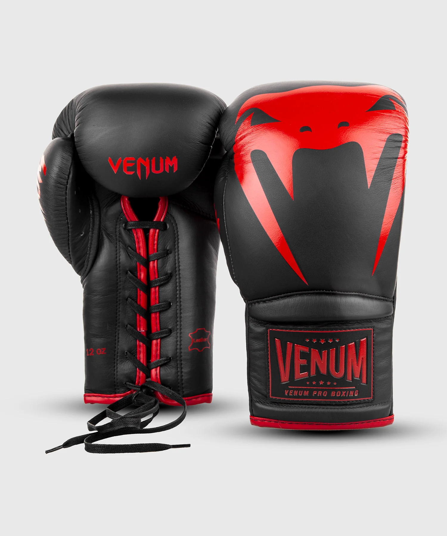 Venum Giant 2.0 Pro Boxing Gloves - With Laces - Black/Red - Image 3