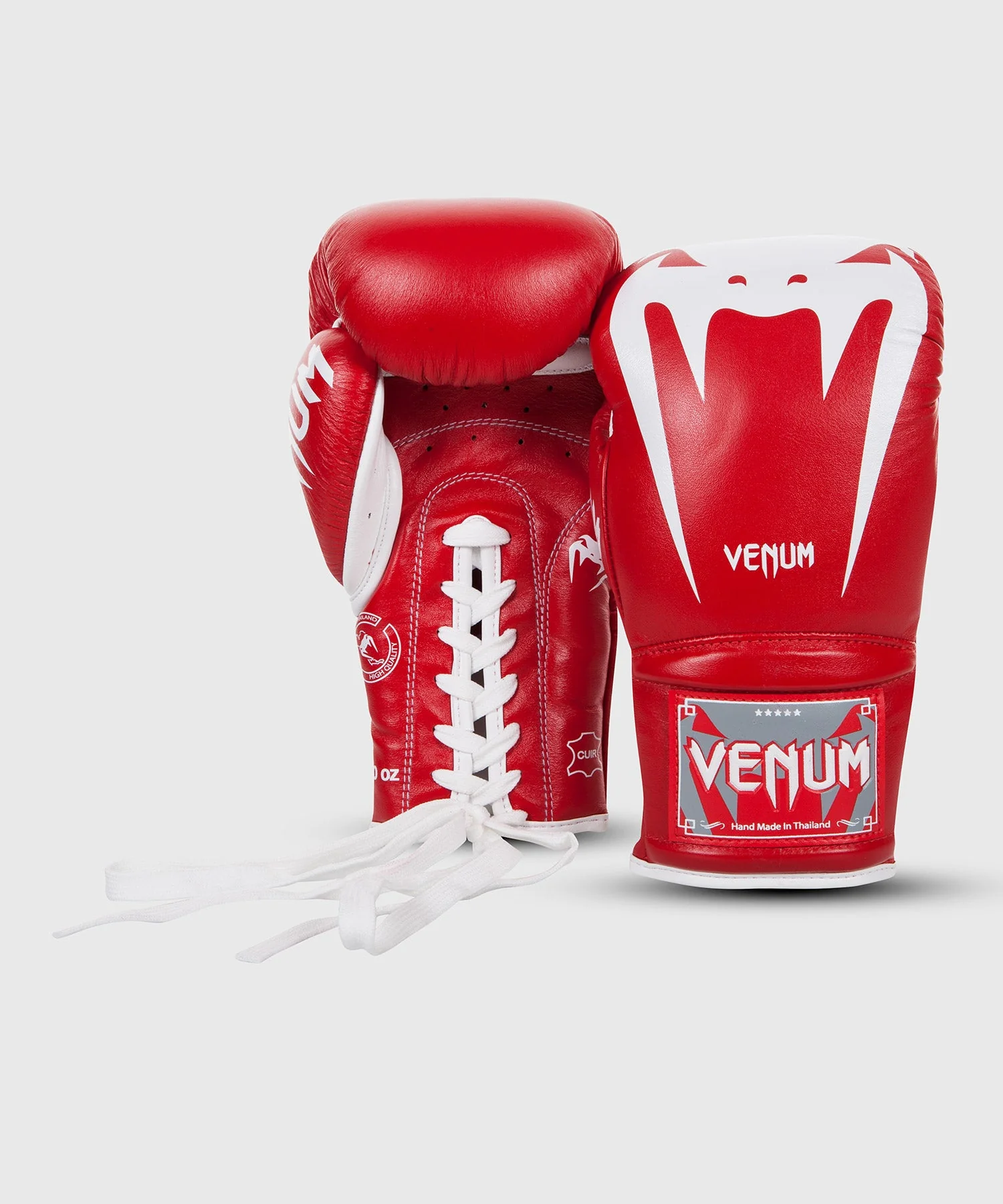 Venum Giant 3.0 Boxing Gloves - Nappa Leather - With Laces - Red - Image 2