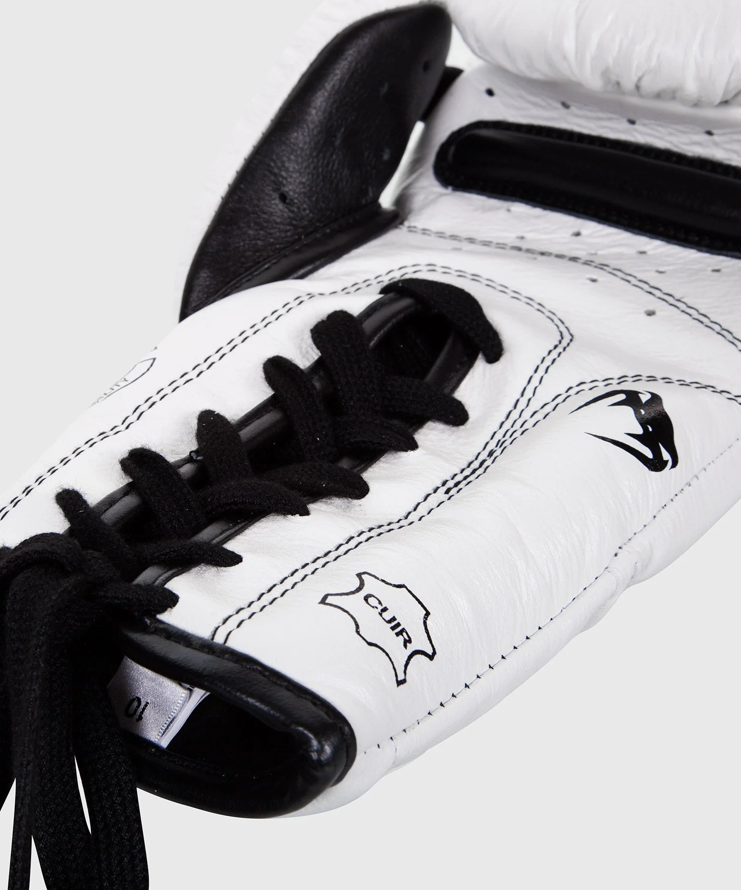 Venum Giant 3.0 Boxing Gloves - Nappa Leather - With Laces - White - Image 4