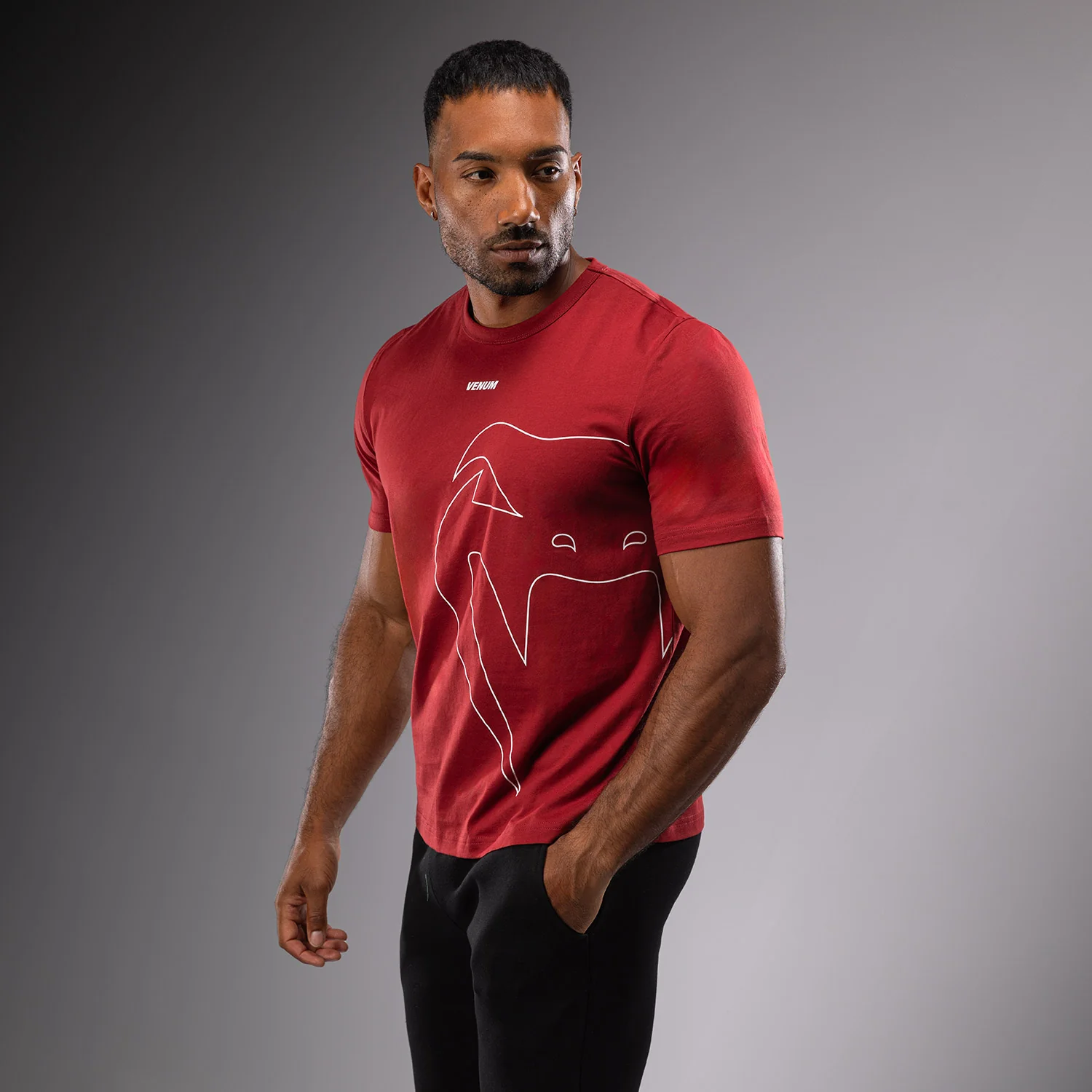 Venum Giant Connect T-Shirt - Red Carmin - Image 2