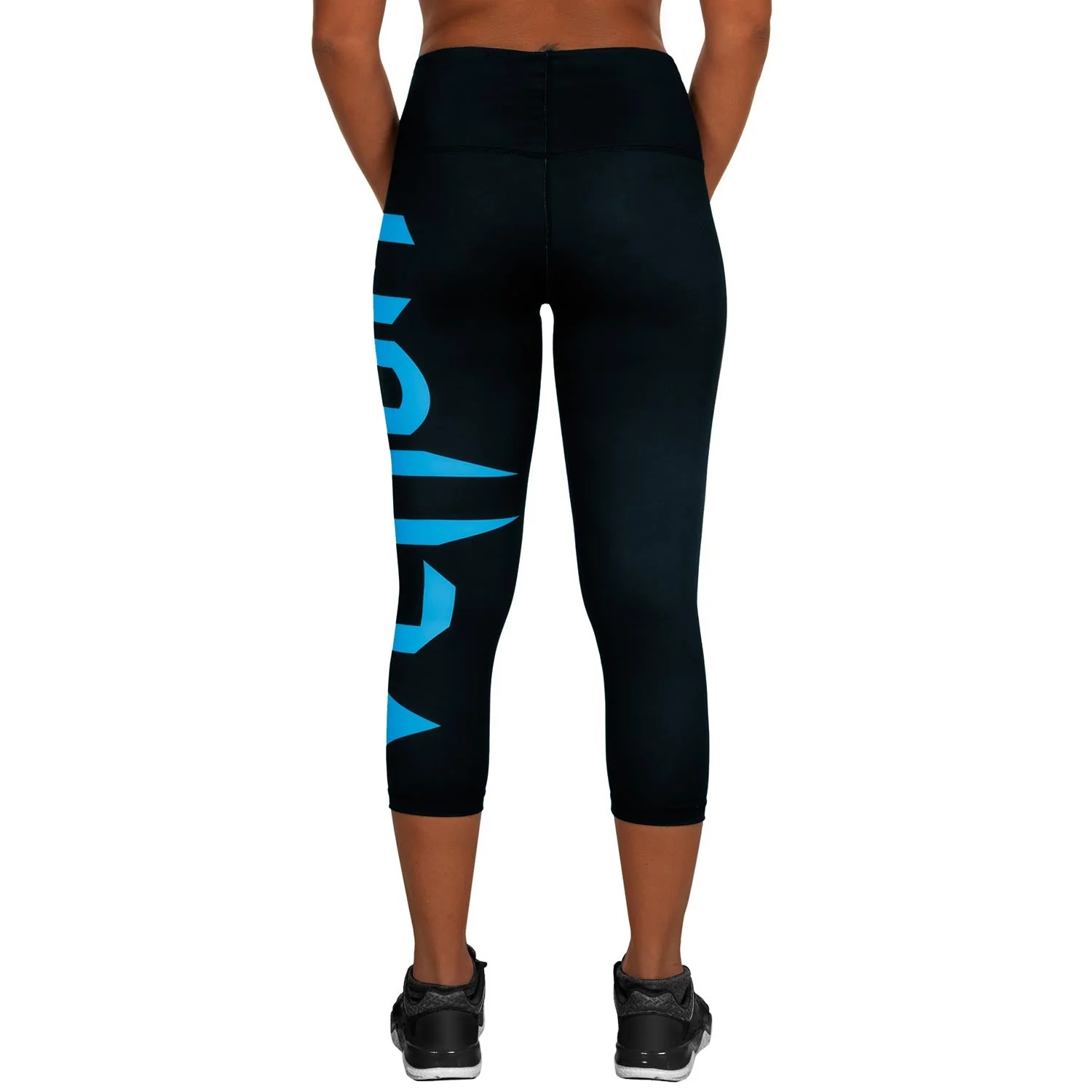 Venum Giant Cropped Leggings - Black/Cyan - Image 3