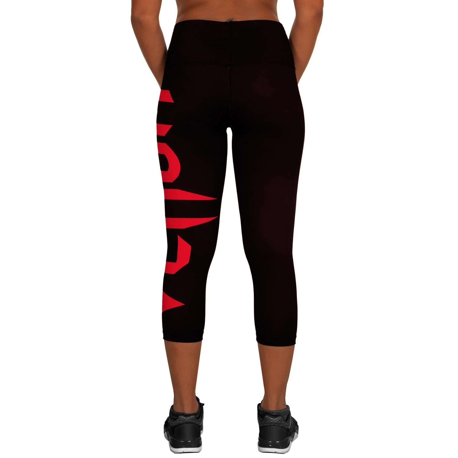 Venum Giant Cropped Leggings - Black/Red - Image 3