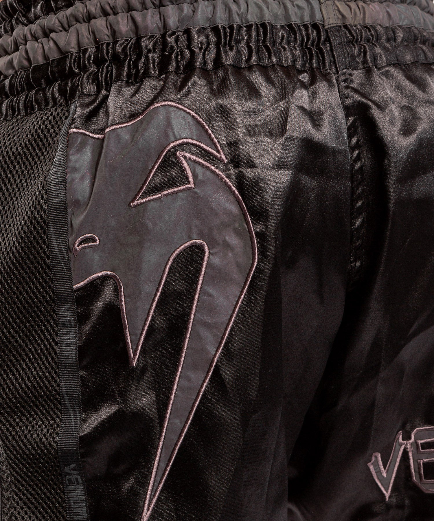 Venum Giant Glow Muay Thai Shorts - Black - Image 4