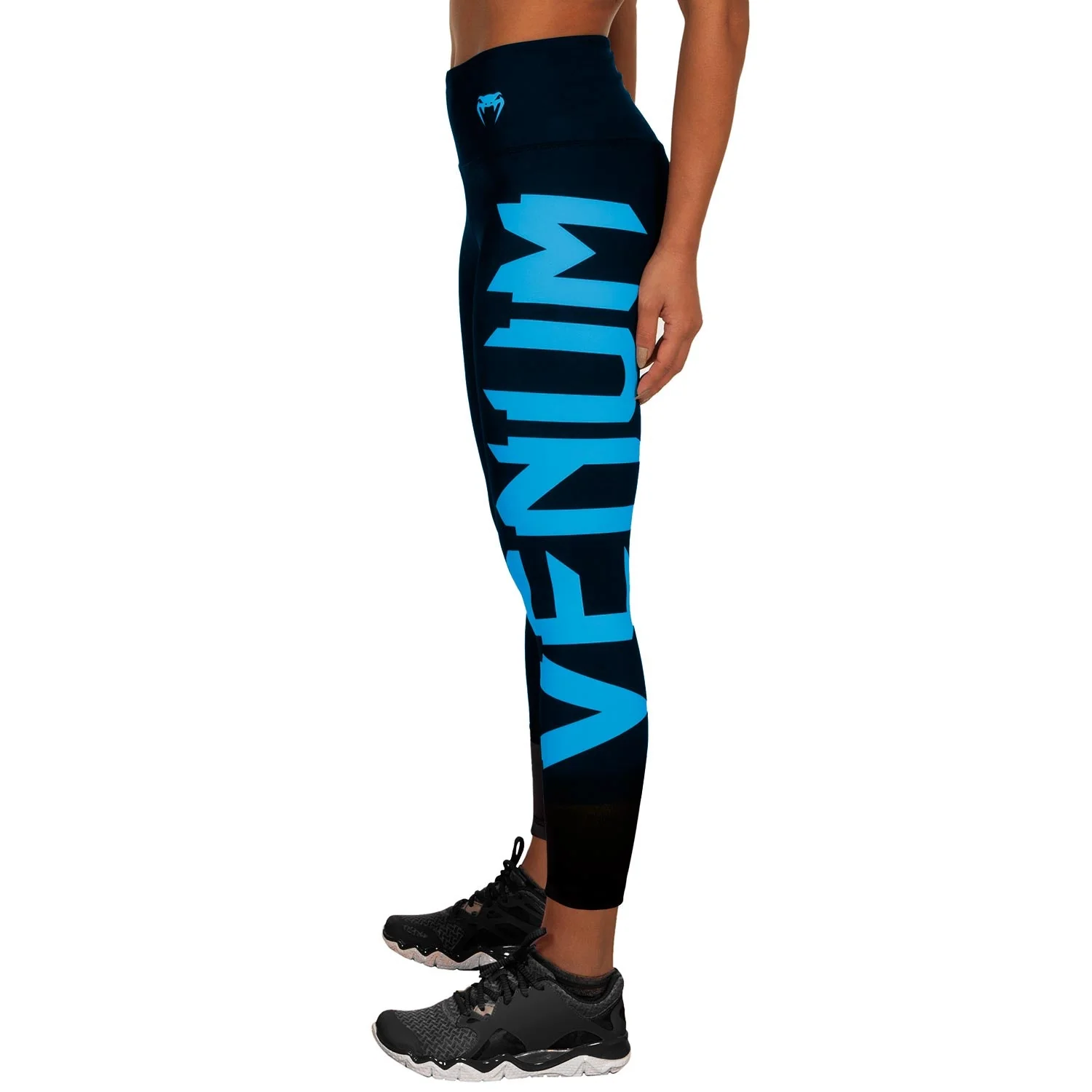 Venum Giant Leggings - Black/Cyan - Image 3