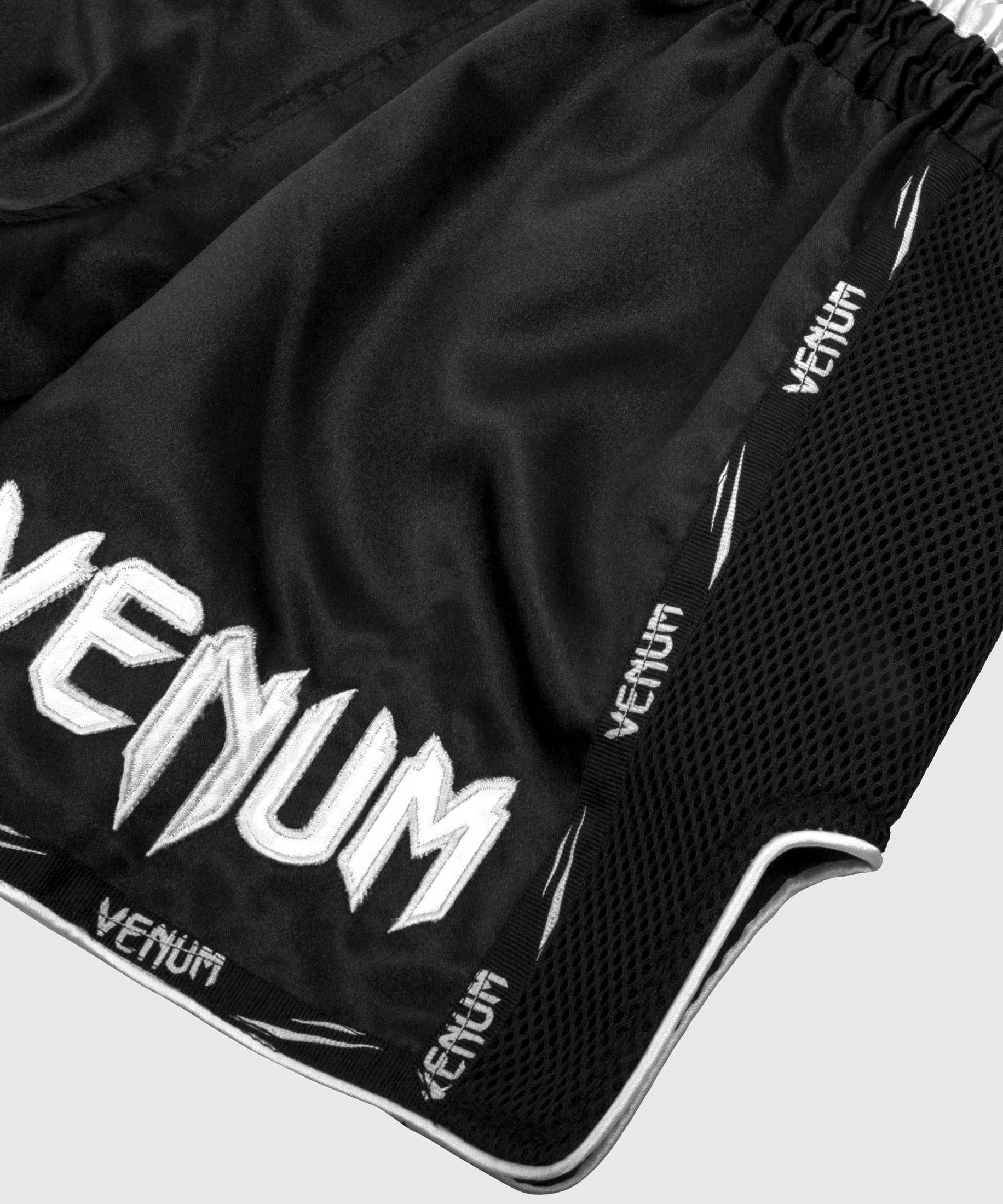 Venum Giant Muay Thai Shorts - Black/White - Image 4