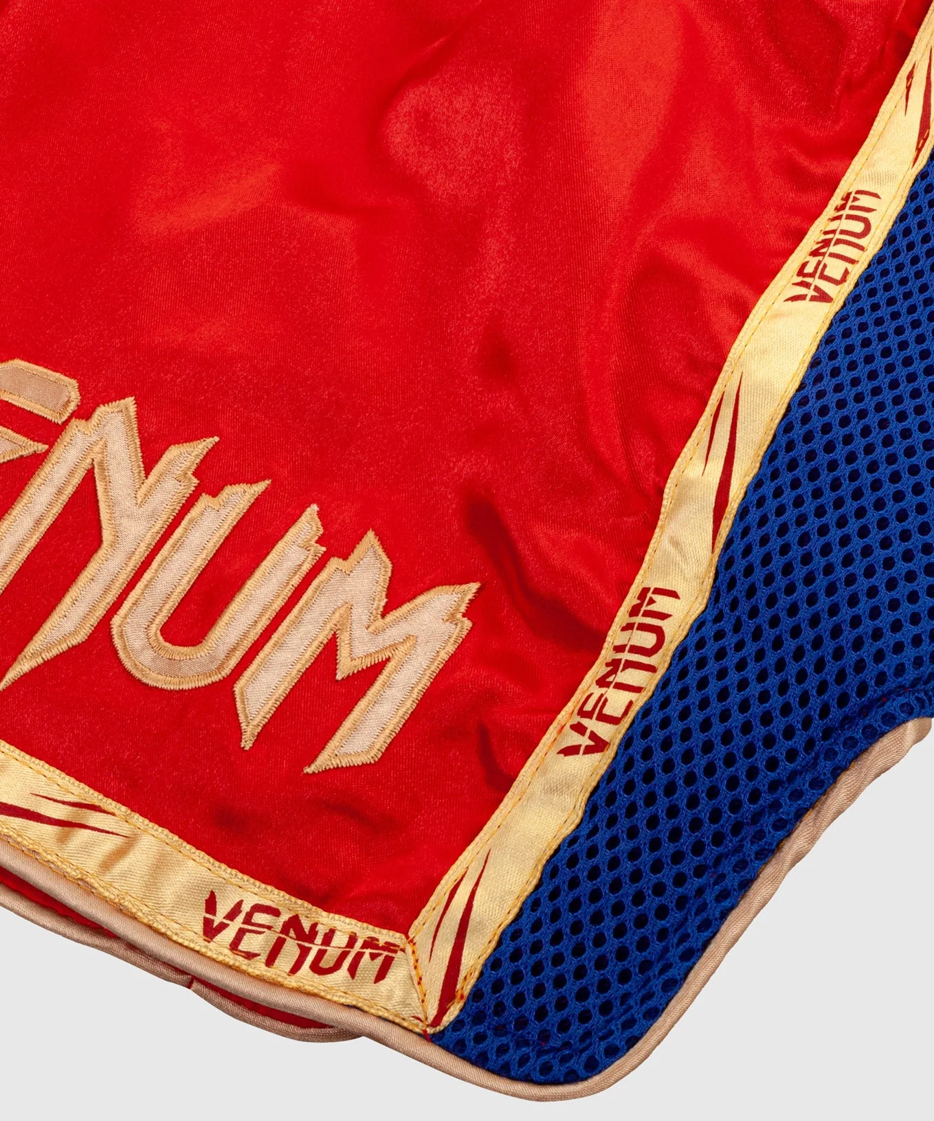 Venum Giant Muay Thai Shorts - Red/Gold - Image 7