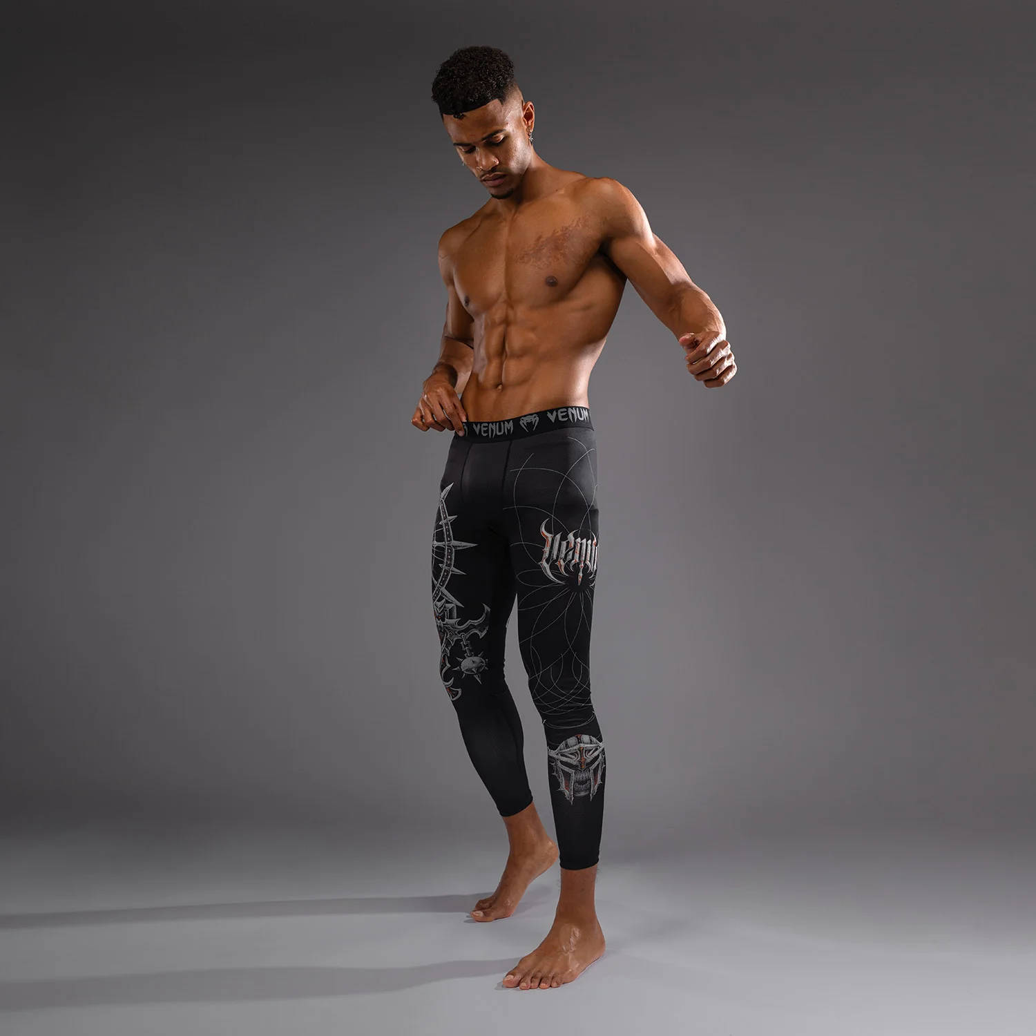 Venum Gladiator 5.0 Men's Spats - Black/Silver - Image 2