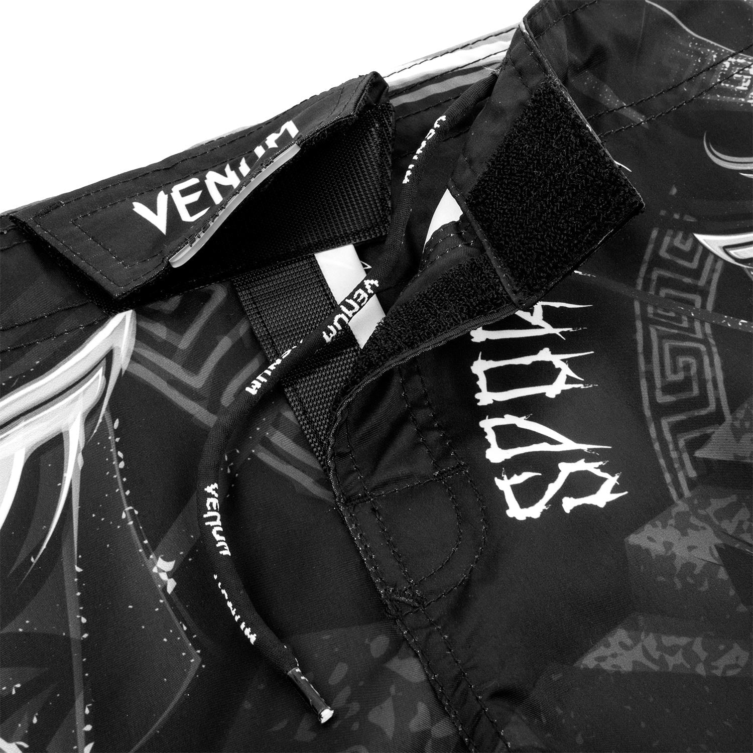 Venum Gladiator Kids Fightshorts - Black/White - Image 3