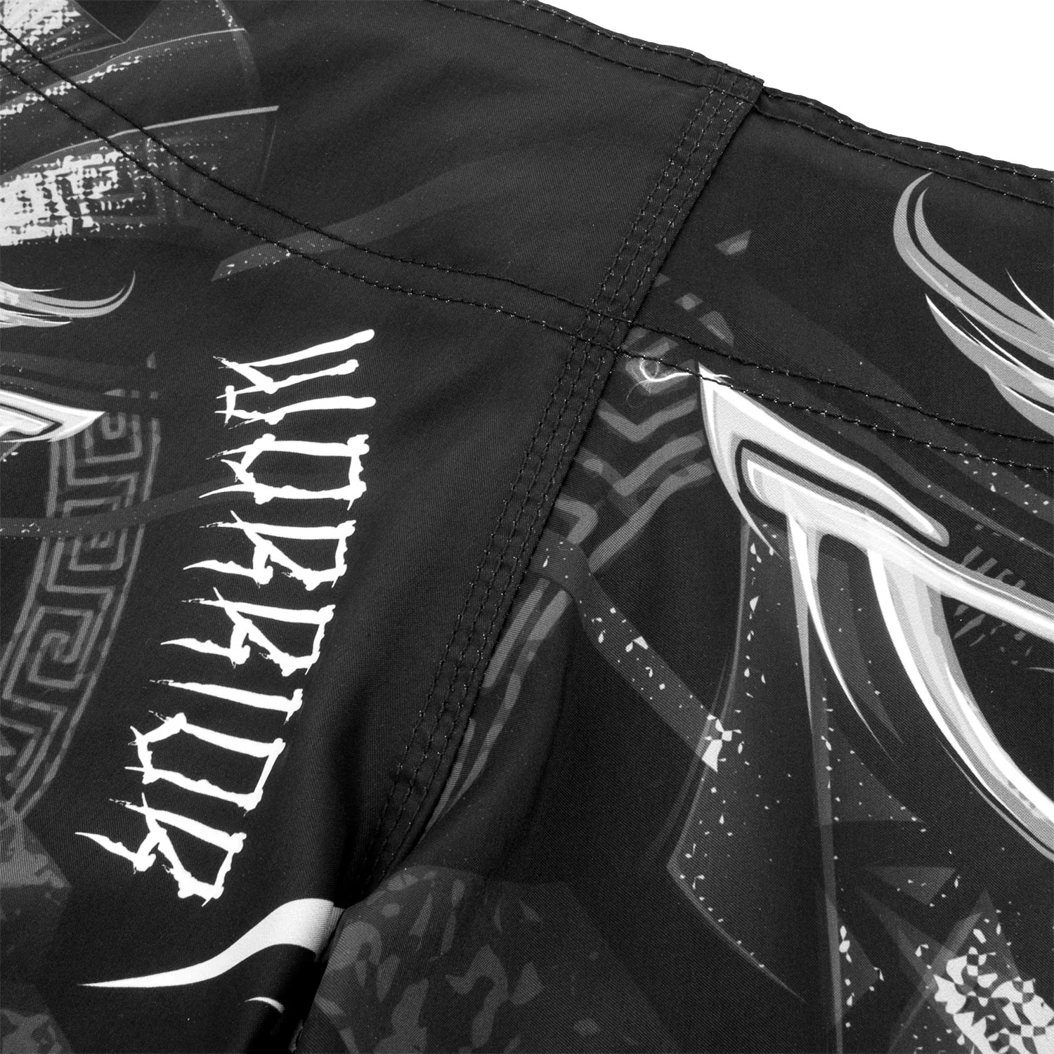 Venum Gladiator Kids Fightshorts - Black/White - Image 4