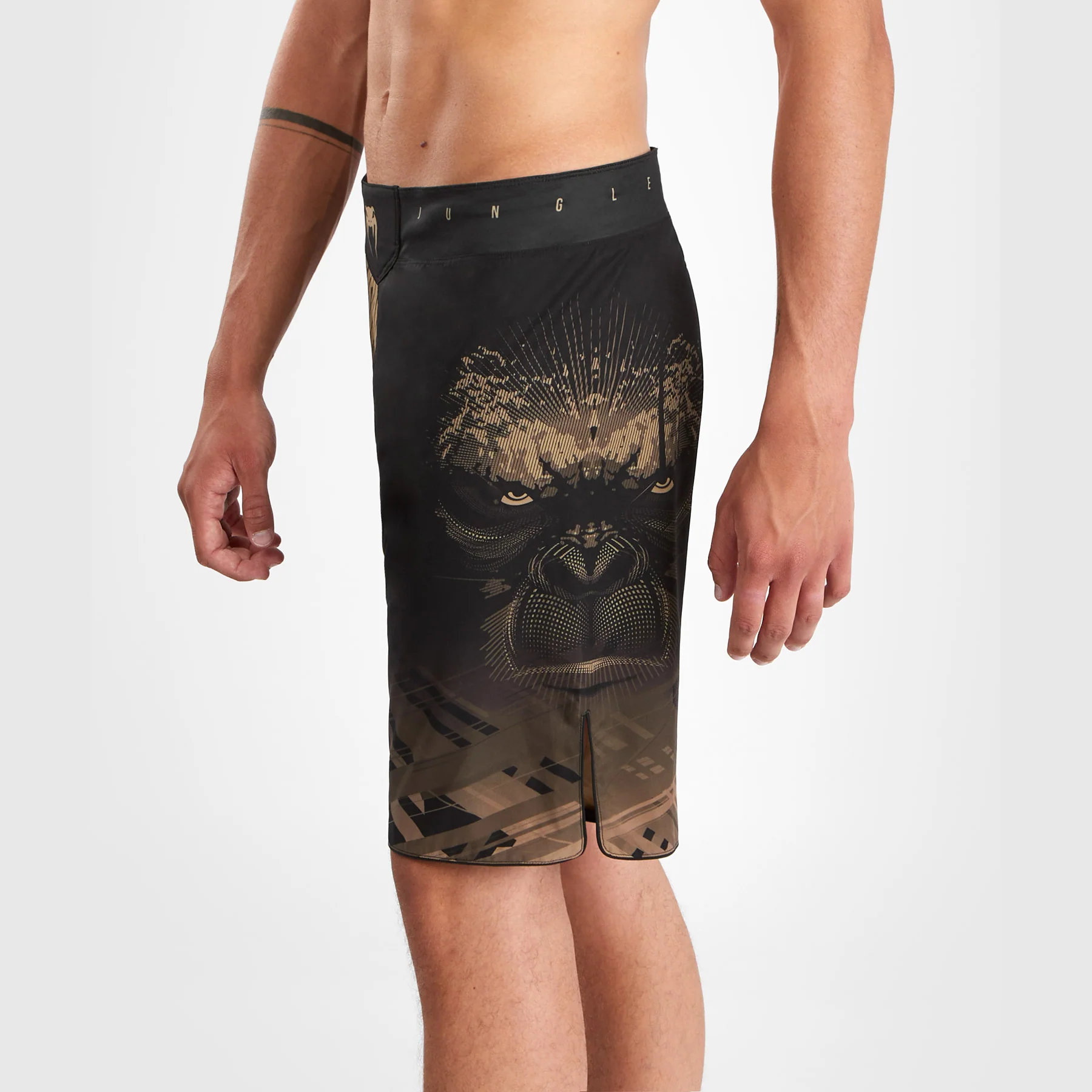 Venum Gorilla Jungle Fightshort - Black/Sand - Image 5