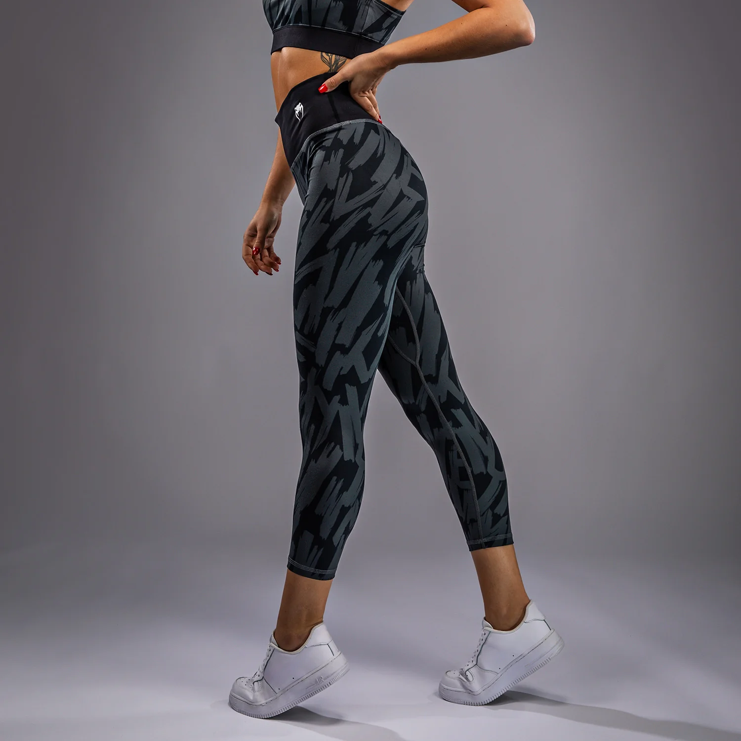 Venum Graffiti Women’s 7/8 Leggings - Urban Charcoal - Image 3