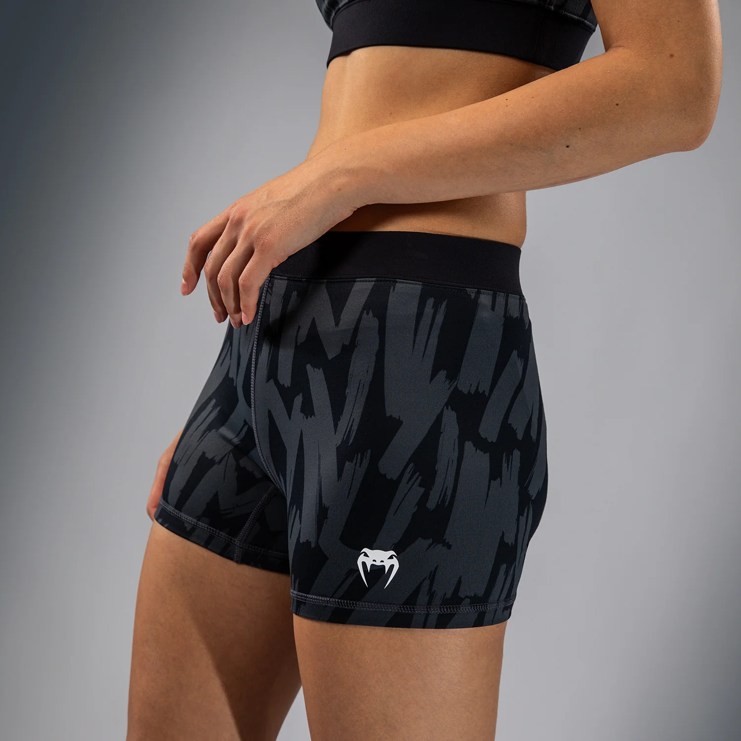 Venum Graffiti Women’s Compression Shorts - Urban Charcoal - Image 6