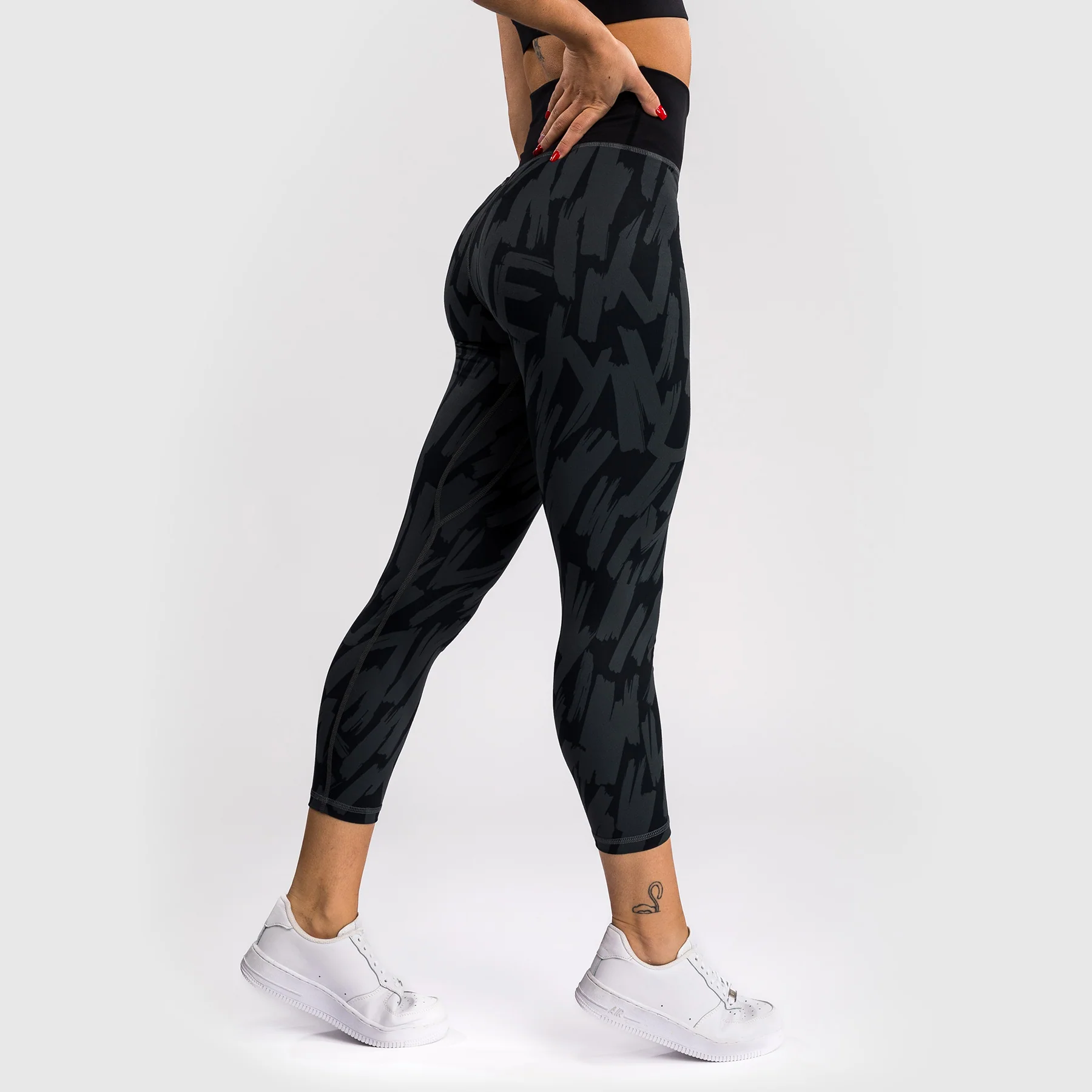 Venum Graffiti Women’s Full-Length Leggings - Urban Charcoal - Image 2