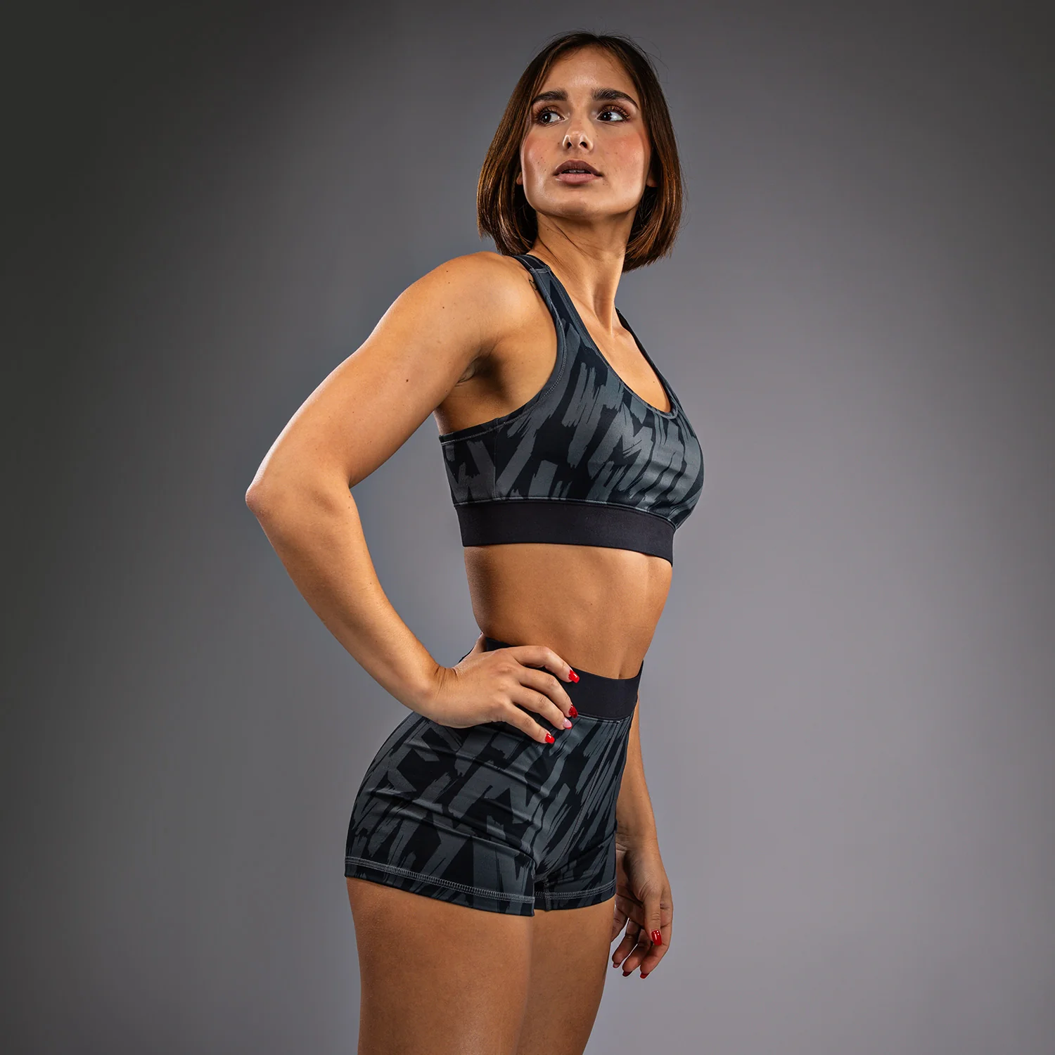 Venum Graffiti Women’s Sports Bra - Urban Charcoal - Image 4