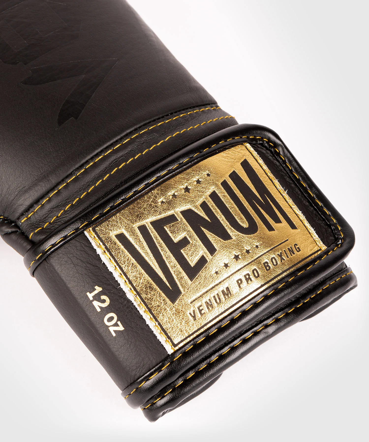 Venum Hammer Pro Boxing Gloves Velcro - Black/Black-Gold - Image 3