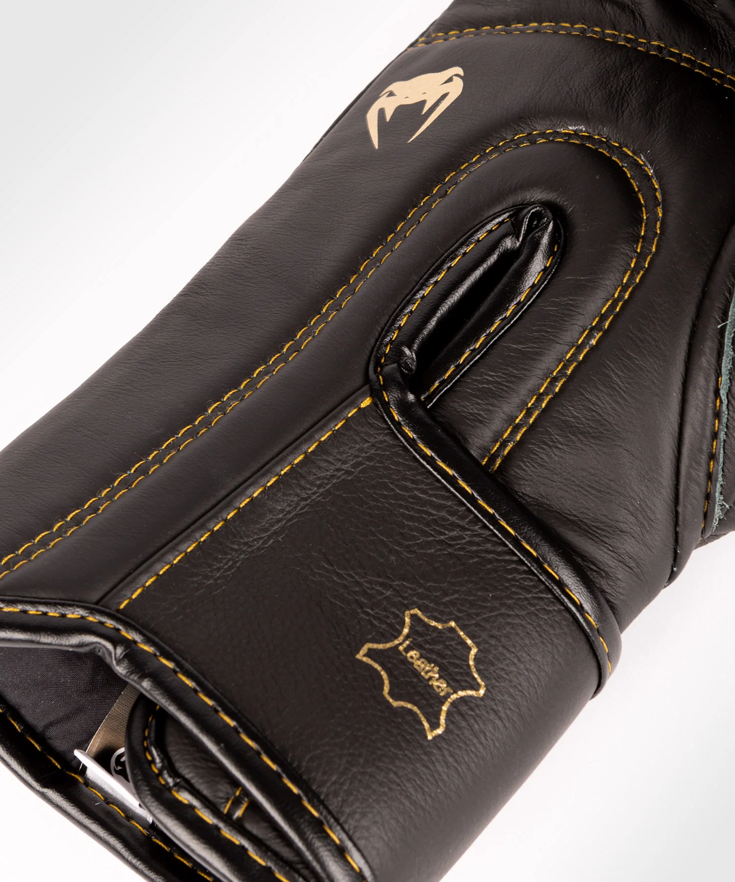 Venum Hammer Pro Boxing Gloves Velcro - Black/Black-Gold - Image 4