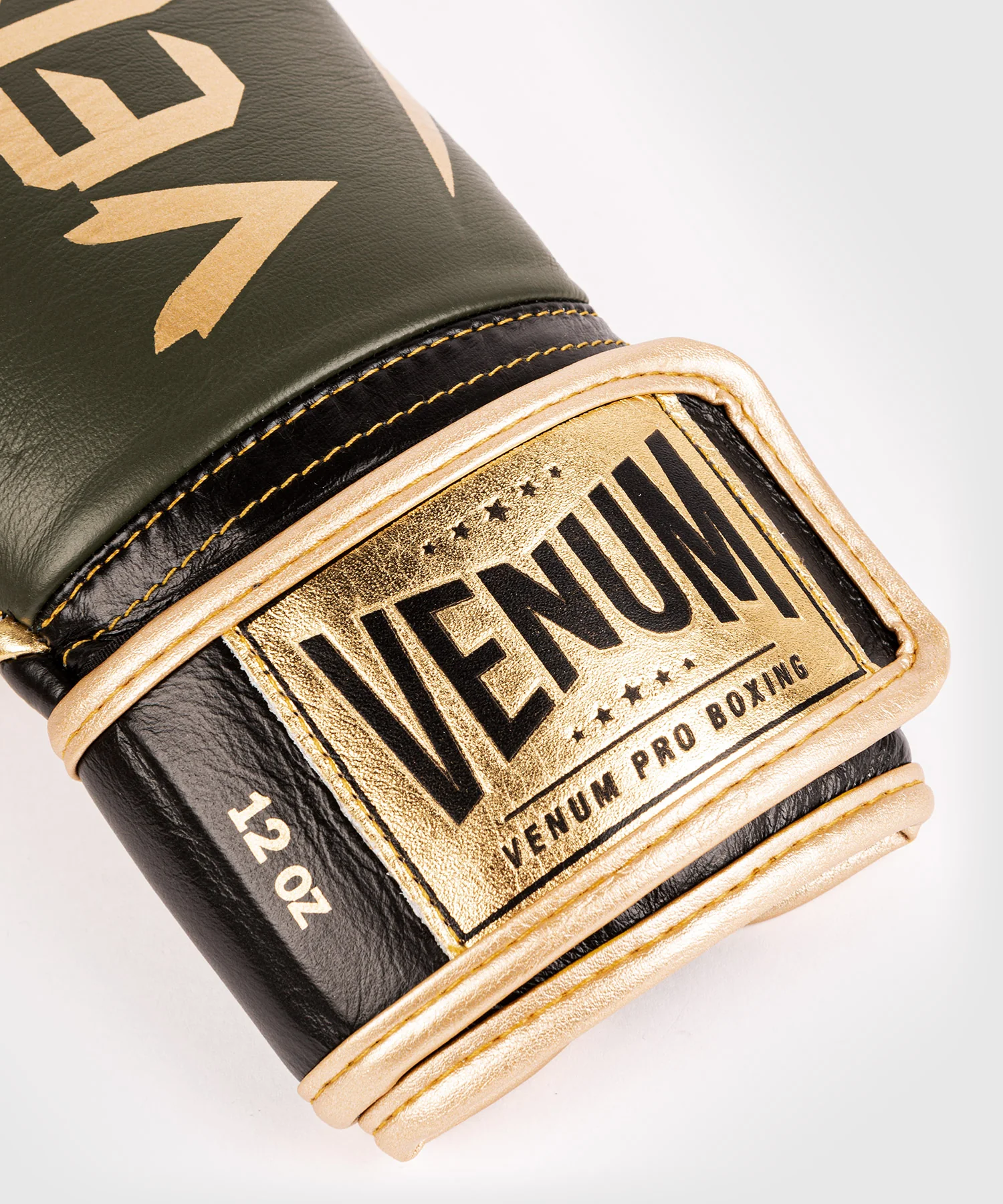 Venum Hammer Pro Boxing Gloves Velcro - Khaki/Gold - Image 3