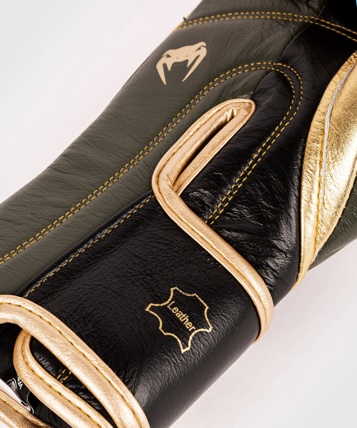 Venum Hammer Pro Boxing Gloves Velcro - Khaki/Gold - Image 4